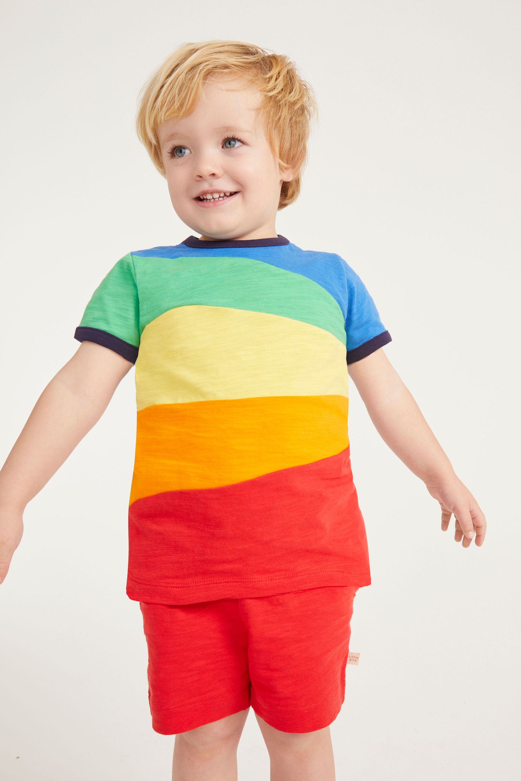 Rainbow Little Bird by Jools Oliver Jersey T-Shirt And Shorts Set