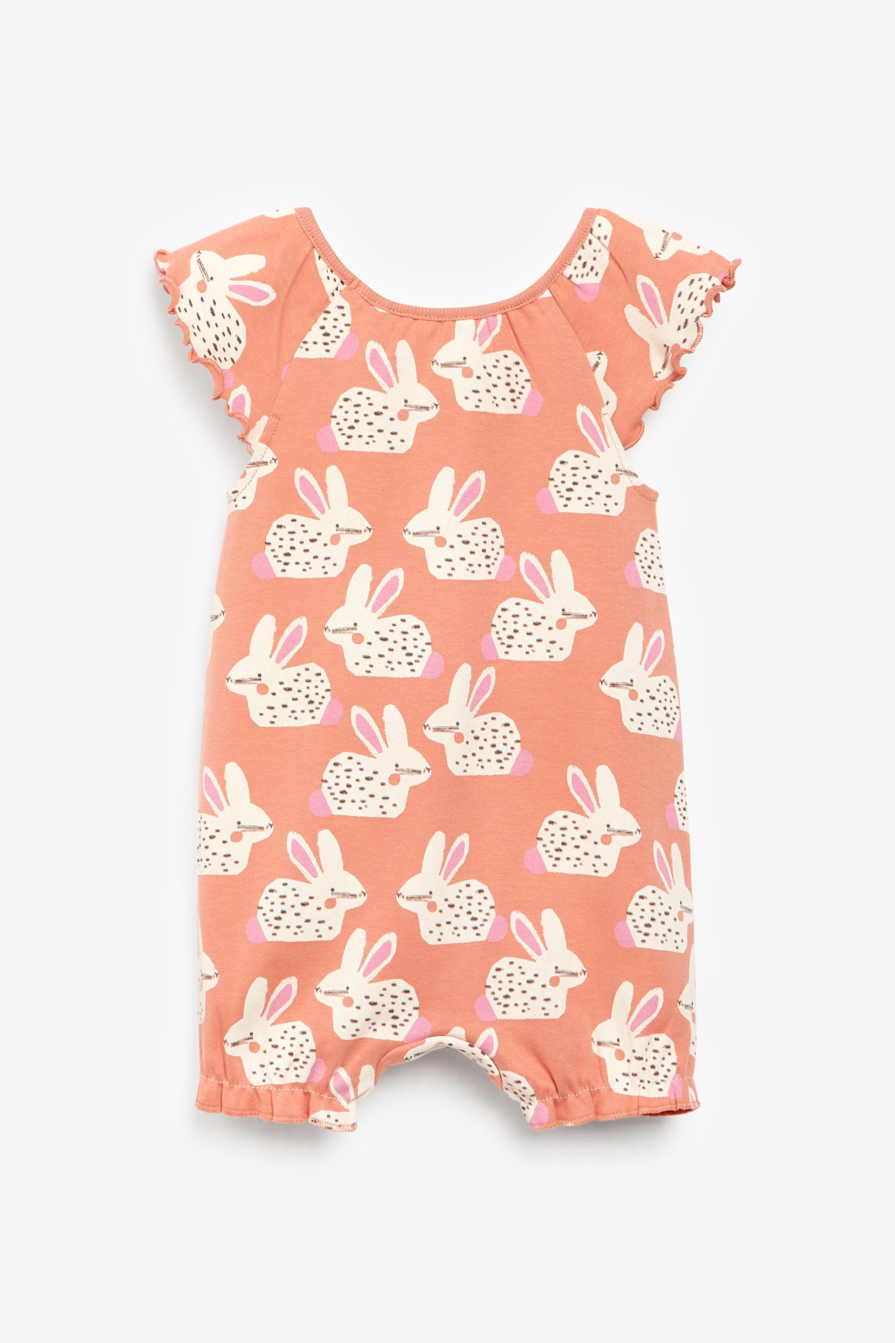 Pink/Cream Animal Baby 3 Pack Rompers (0mths-3yrs)