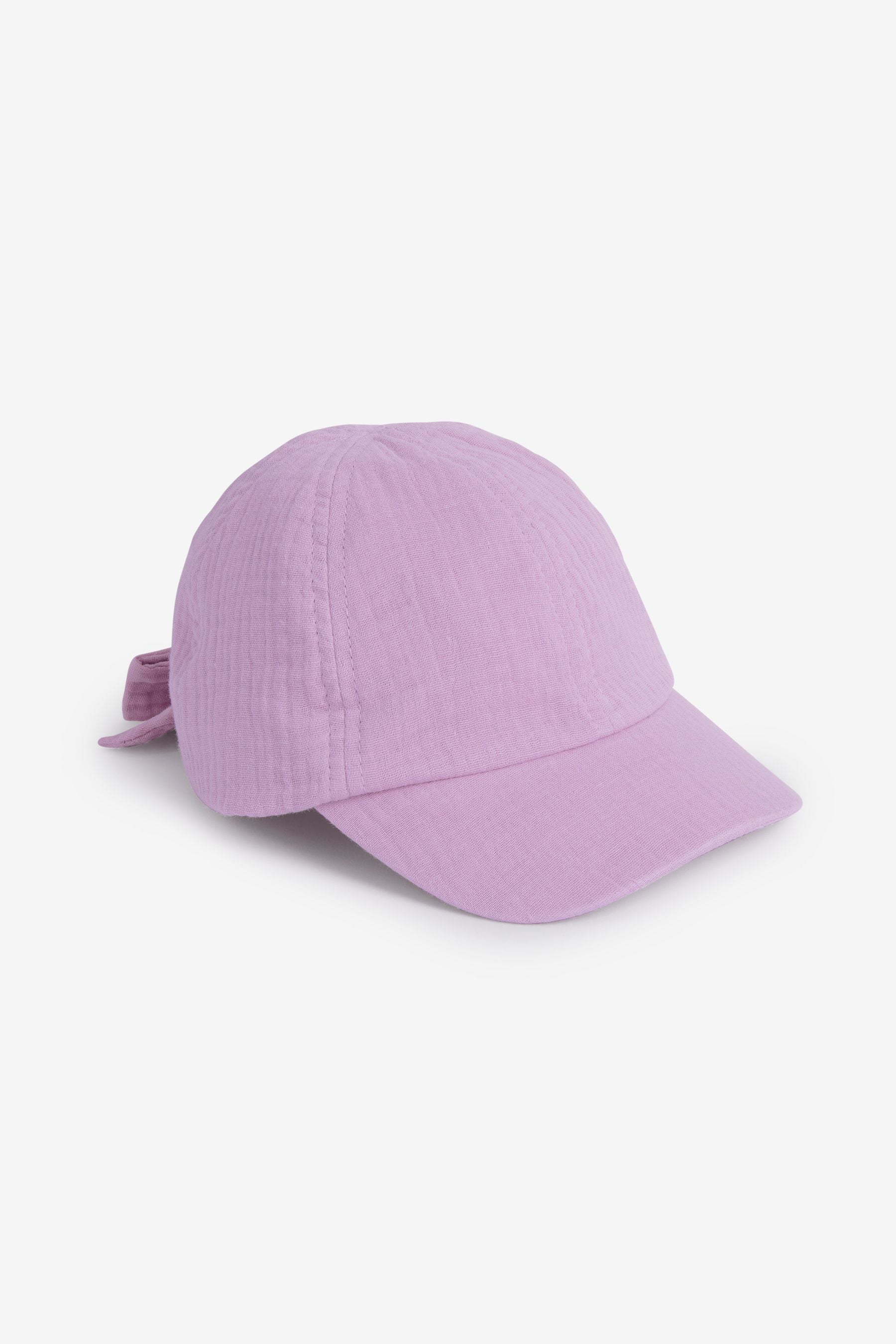 Lilac Purple Bow Back Cap (3mths-6yrs)