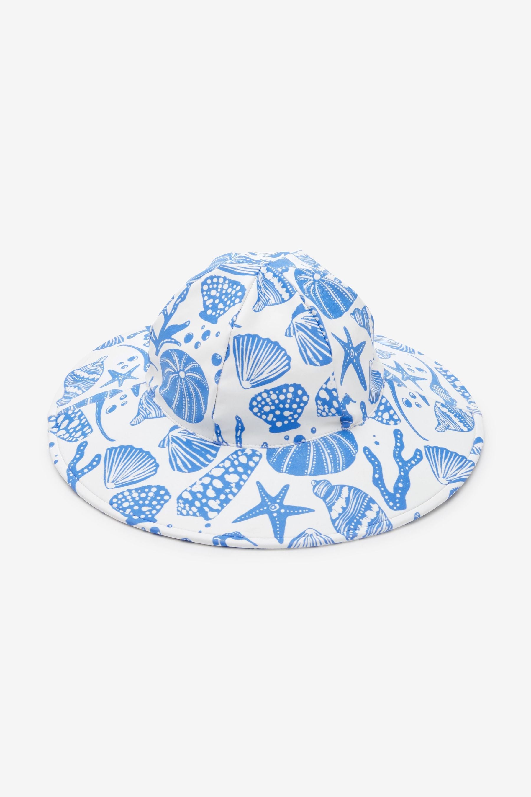 Cream/Blue Swim Hat (3mths-10yrs)