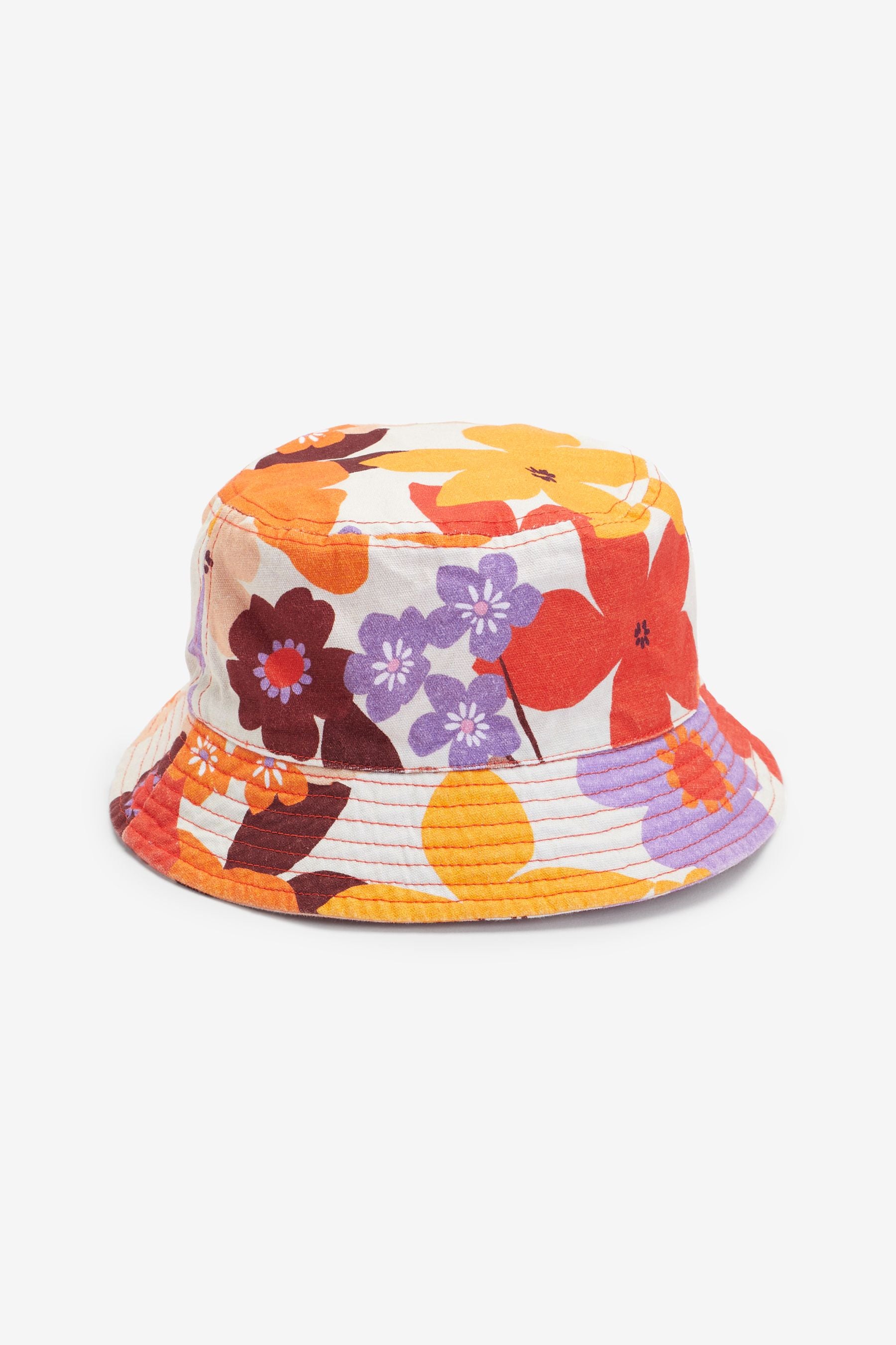 Ecru White Printed Bucket Hat (3mths-16yrs)