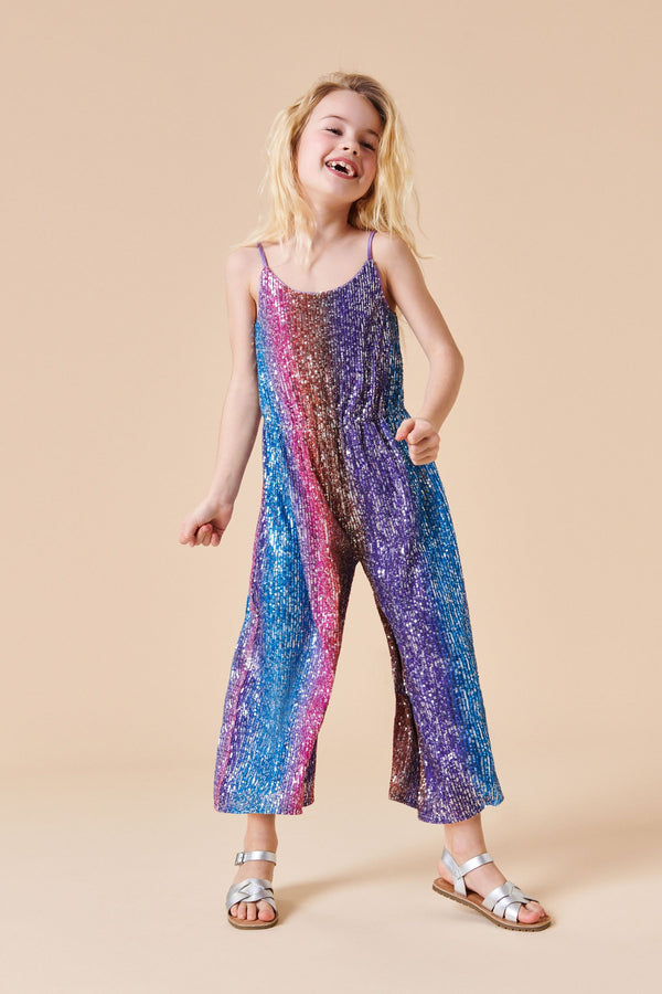 Bright Rainbow Sequin Jumpsuit (3-16yrs)