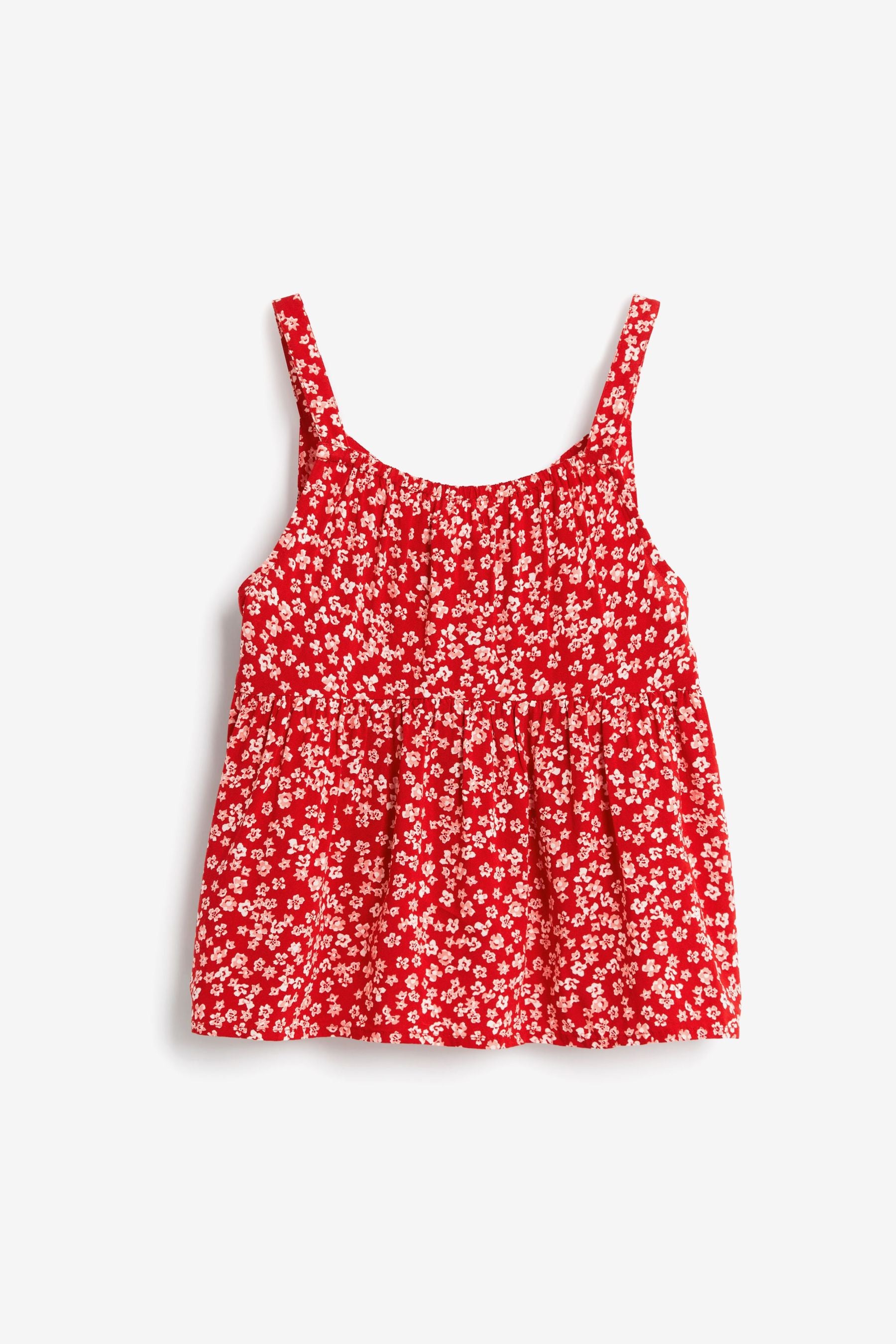 Red Ditsy Tie Front Blouse (3-16yrs)