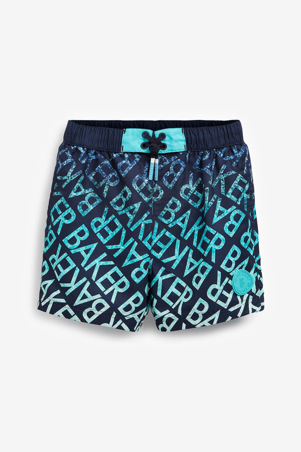 Baker by Ted Baker Navy Blue Ombre Swim Shorts