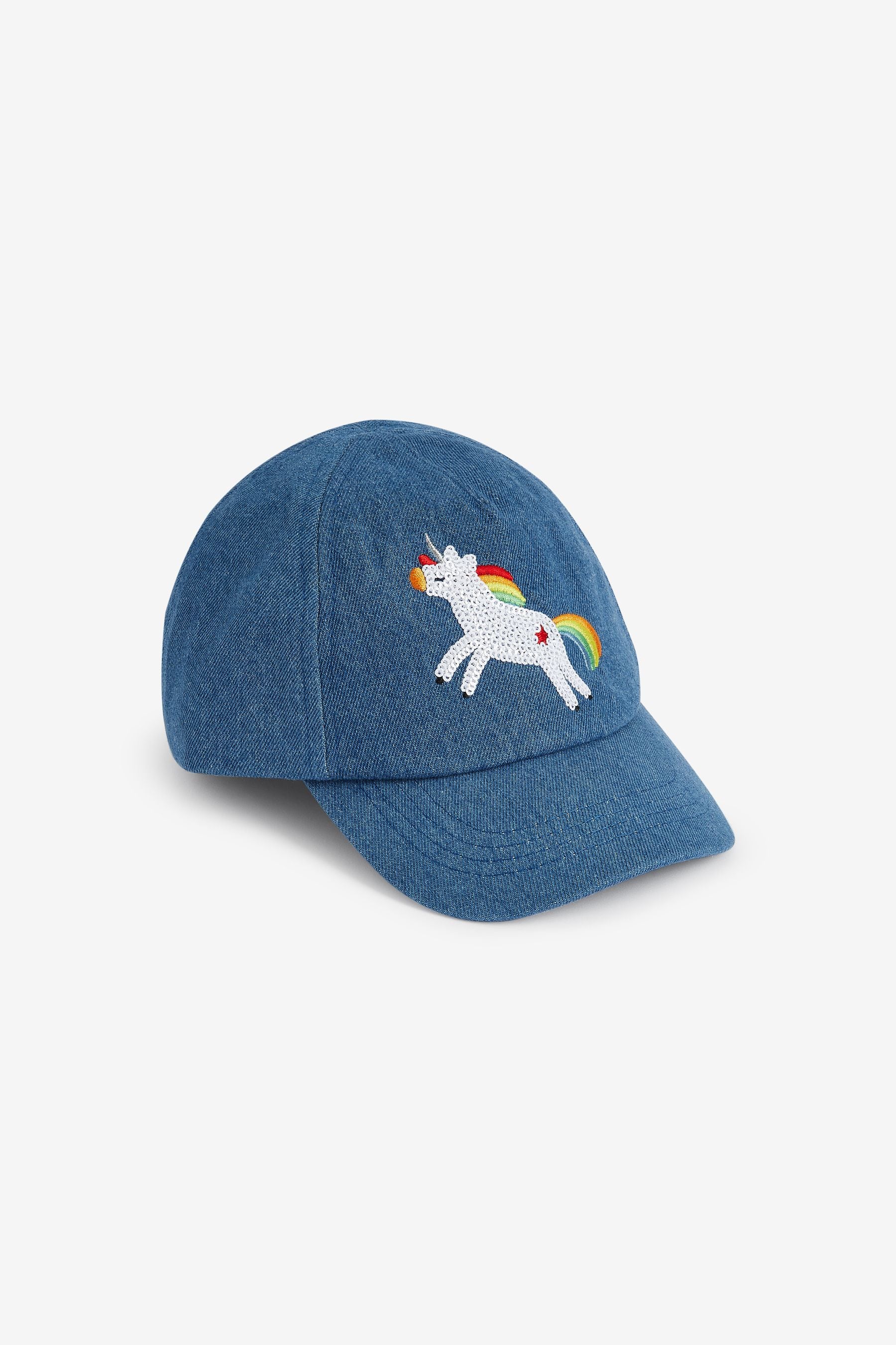 Pink/Chambray Unicorn 2 Pack Caps (3mths-6yrs)