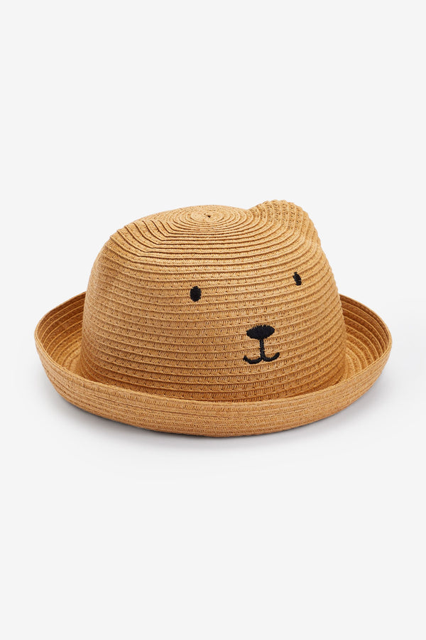 Brown Straw Hat (3mths-6yrs)