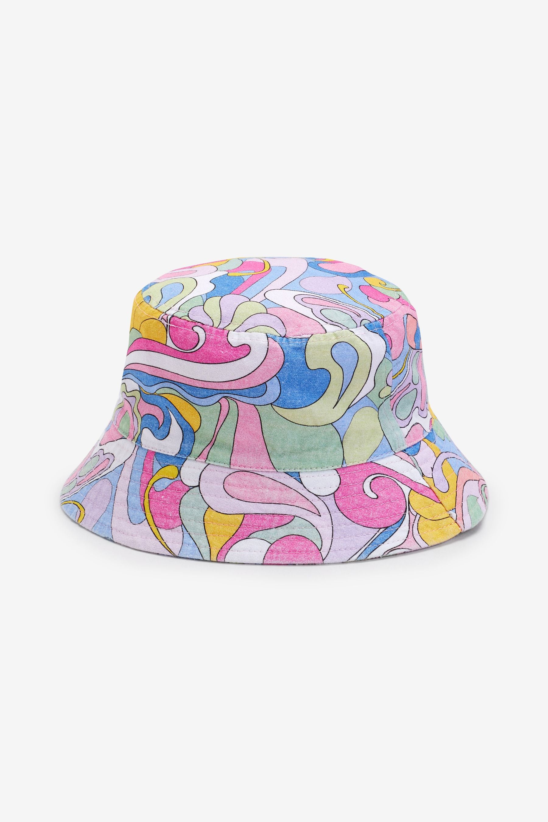 Blue/Pink Printed Bucket Hat (3-16yrs)