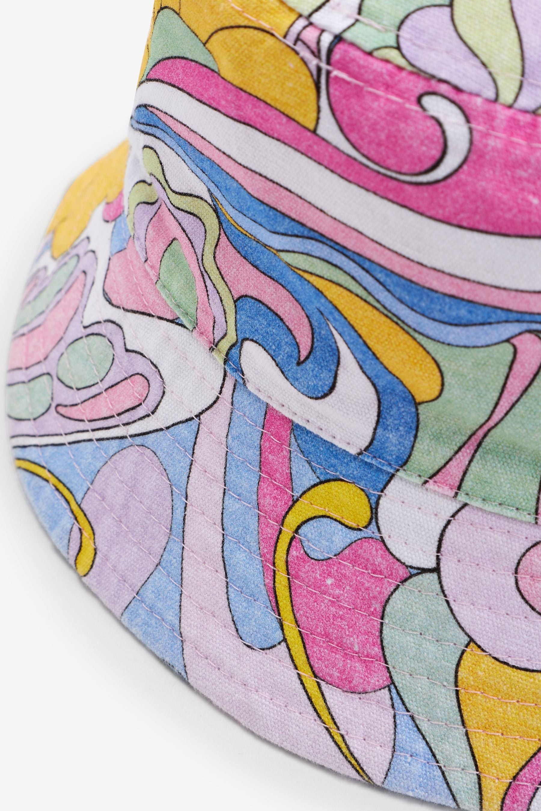 Blue/Pink Printed Bucket Hat (3-16yrs)