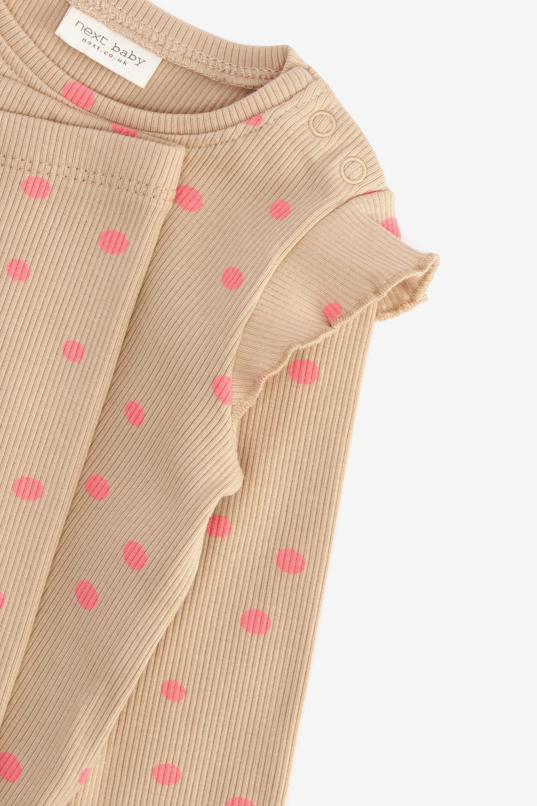 Nude/Pink Baby Co-ord Top/Leggings Set (0mths-2yrs)