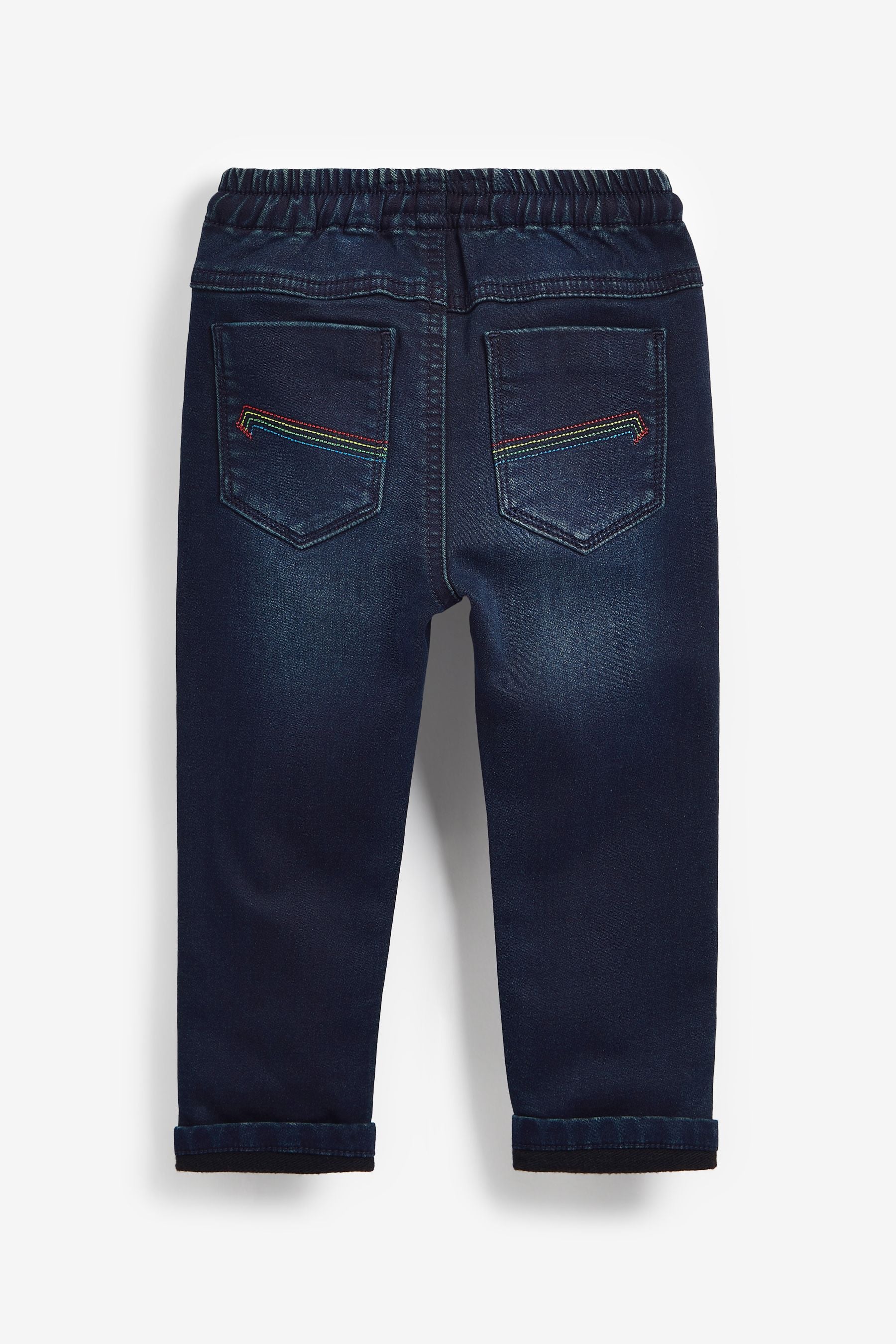 Dark Blue Rainbow Trim Joggers (3mths-7yrs)