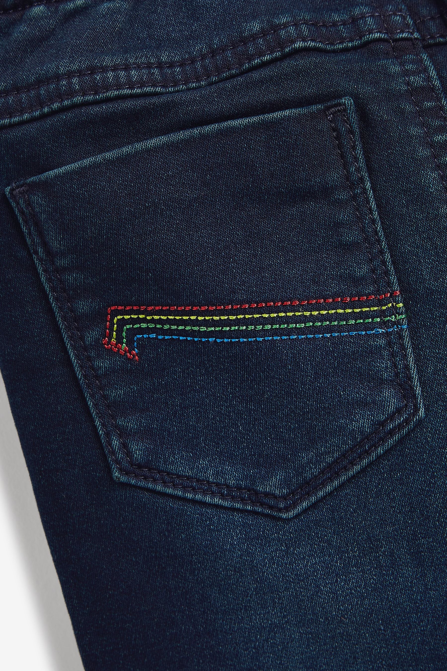 Dark Blue Rainbow Trim Joggers (3mths-7yrs)