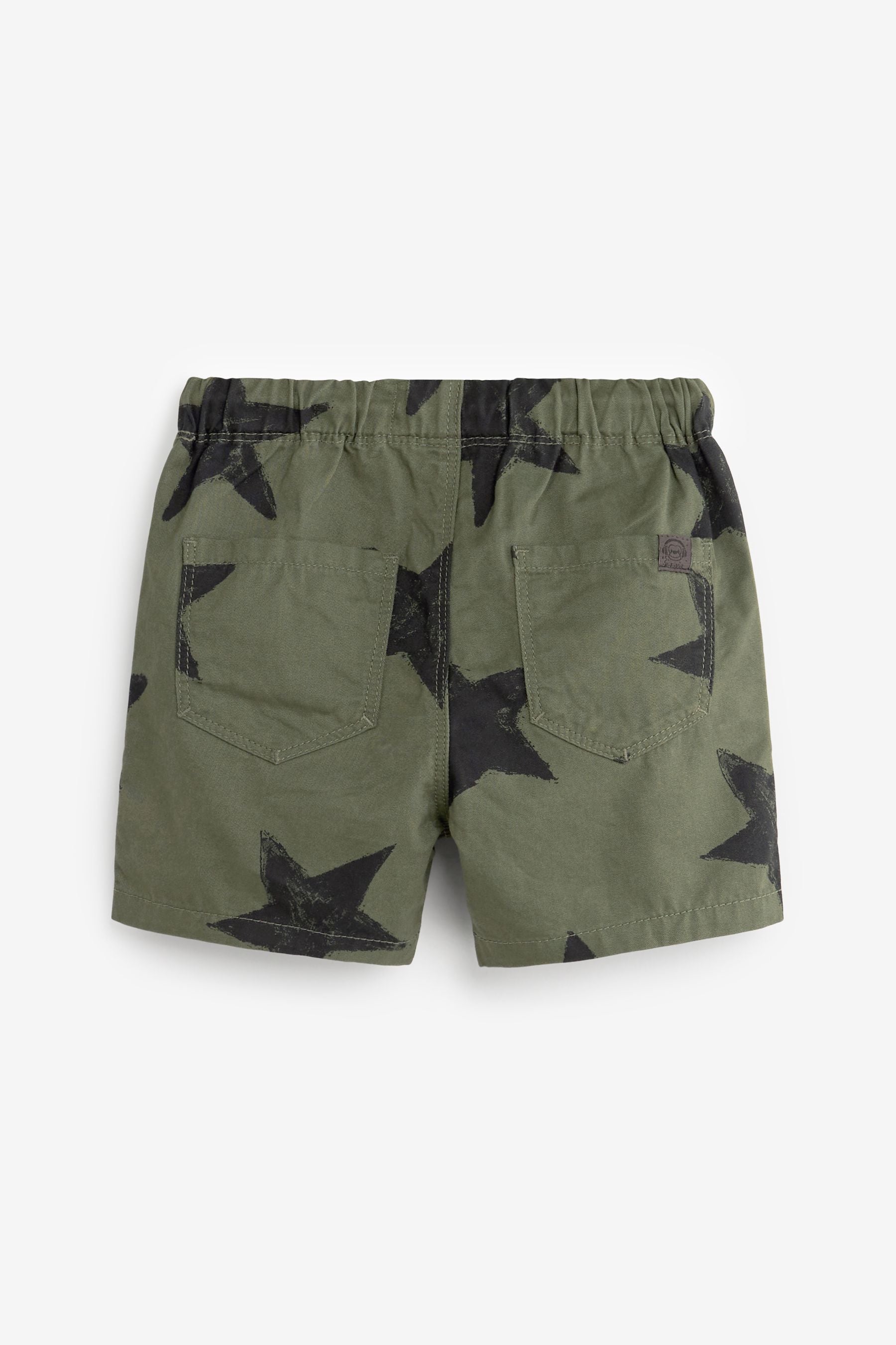 Khaki Green Star Pull-On Shorts (3mths-7yrs)