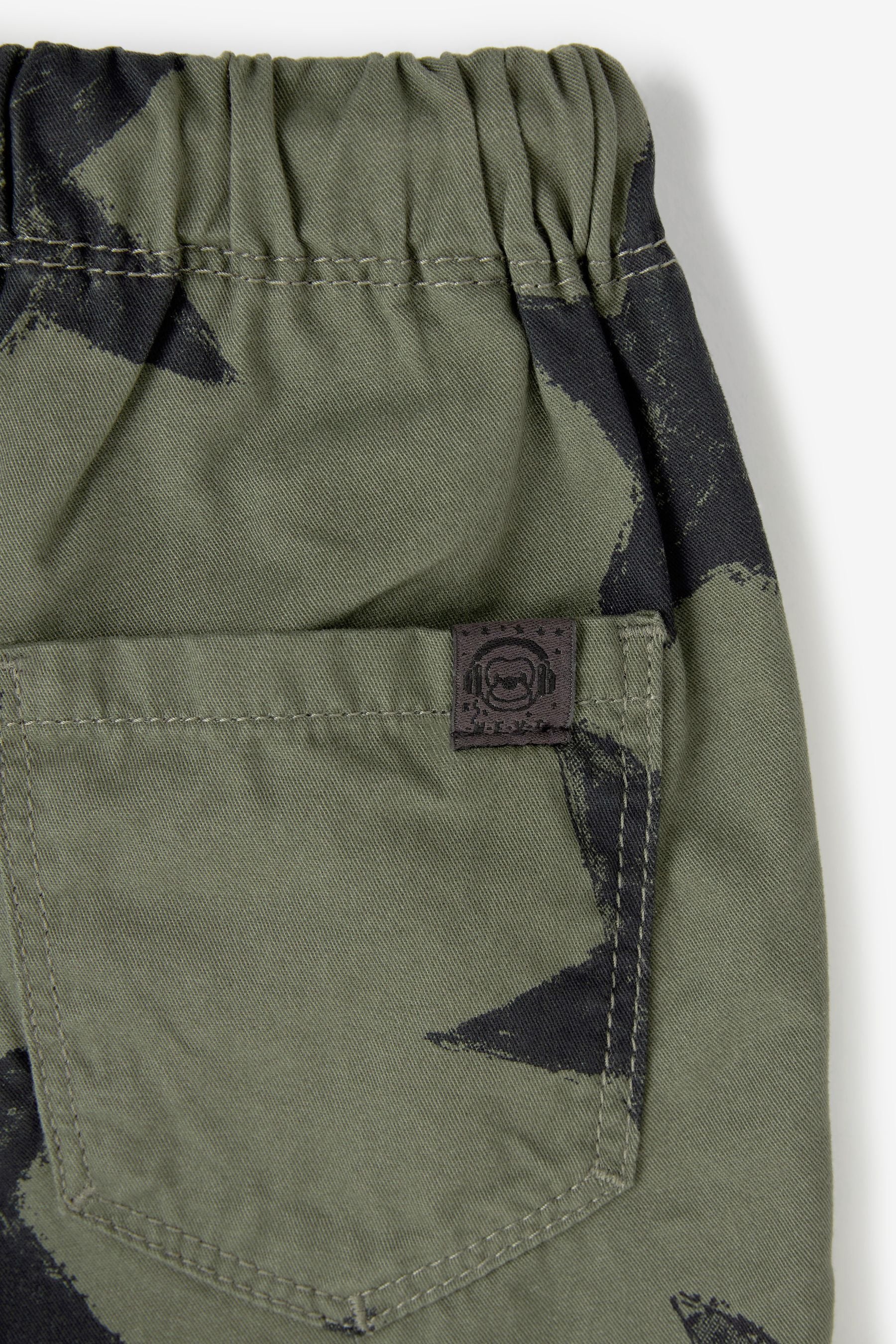 Khaki Green Star Pull-On Shorts (3mths-7yrs)