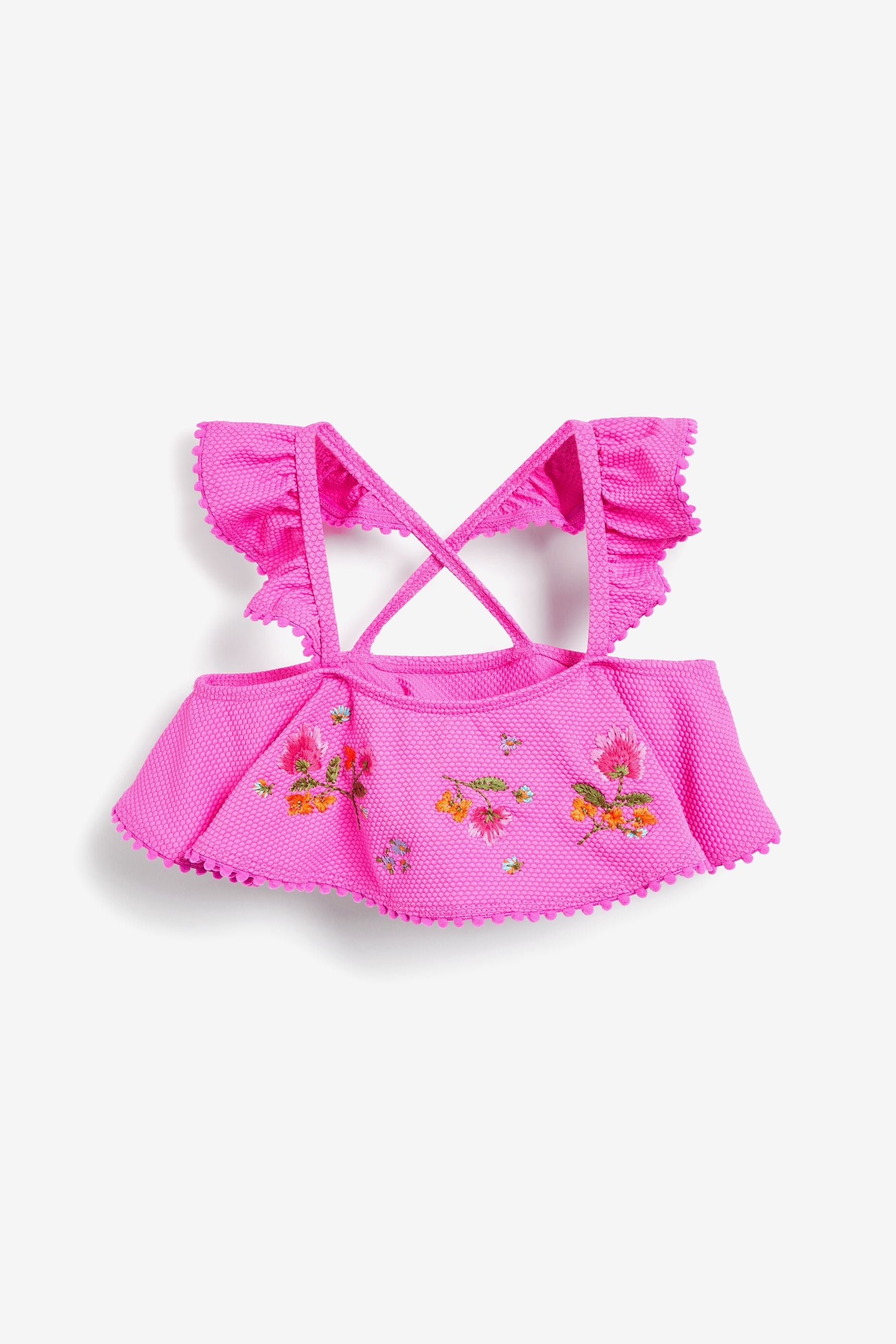 Pink Embroidered Bikini Set (3-16yrs)