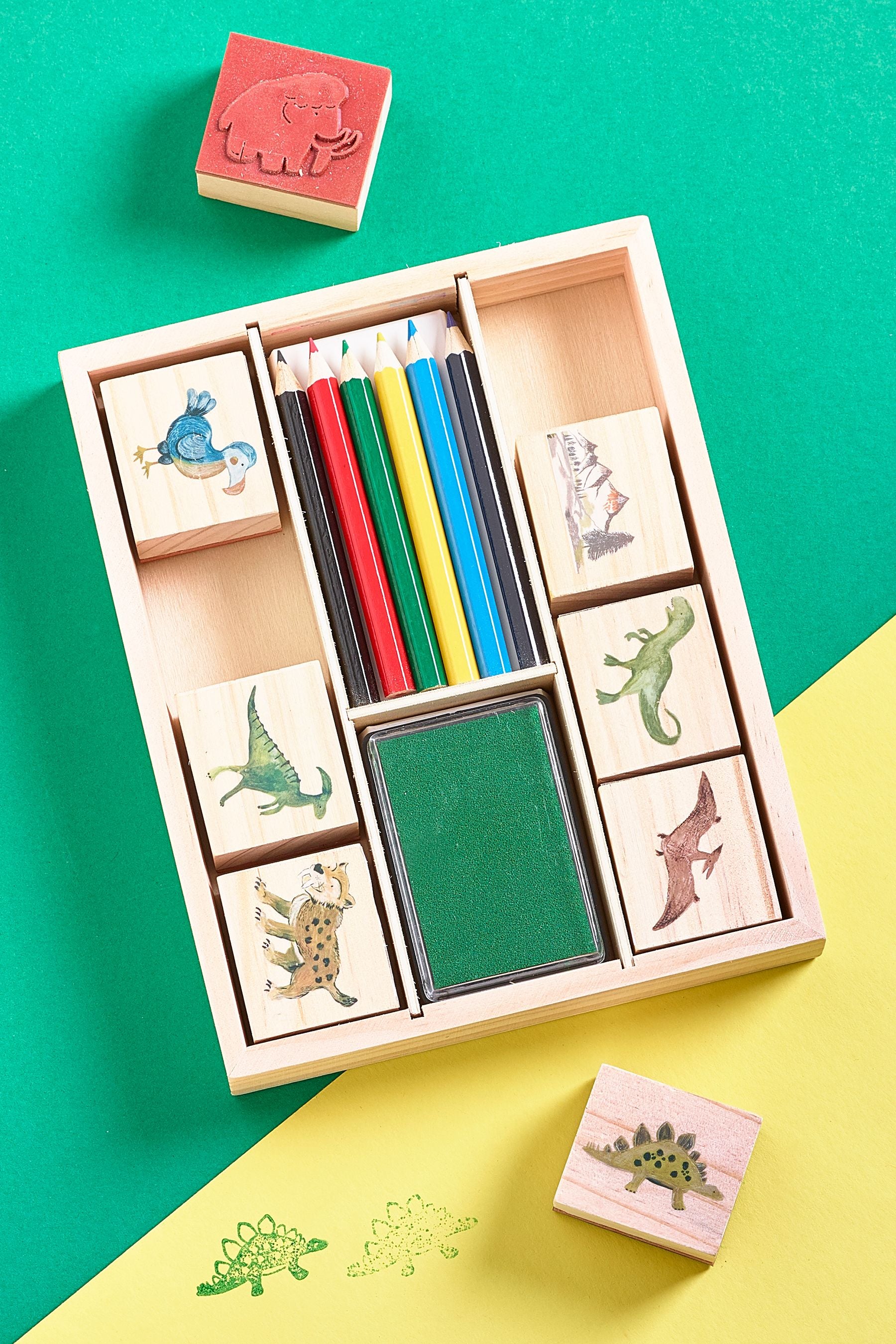 Green Dinosaur Stamper Set