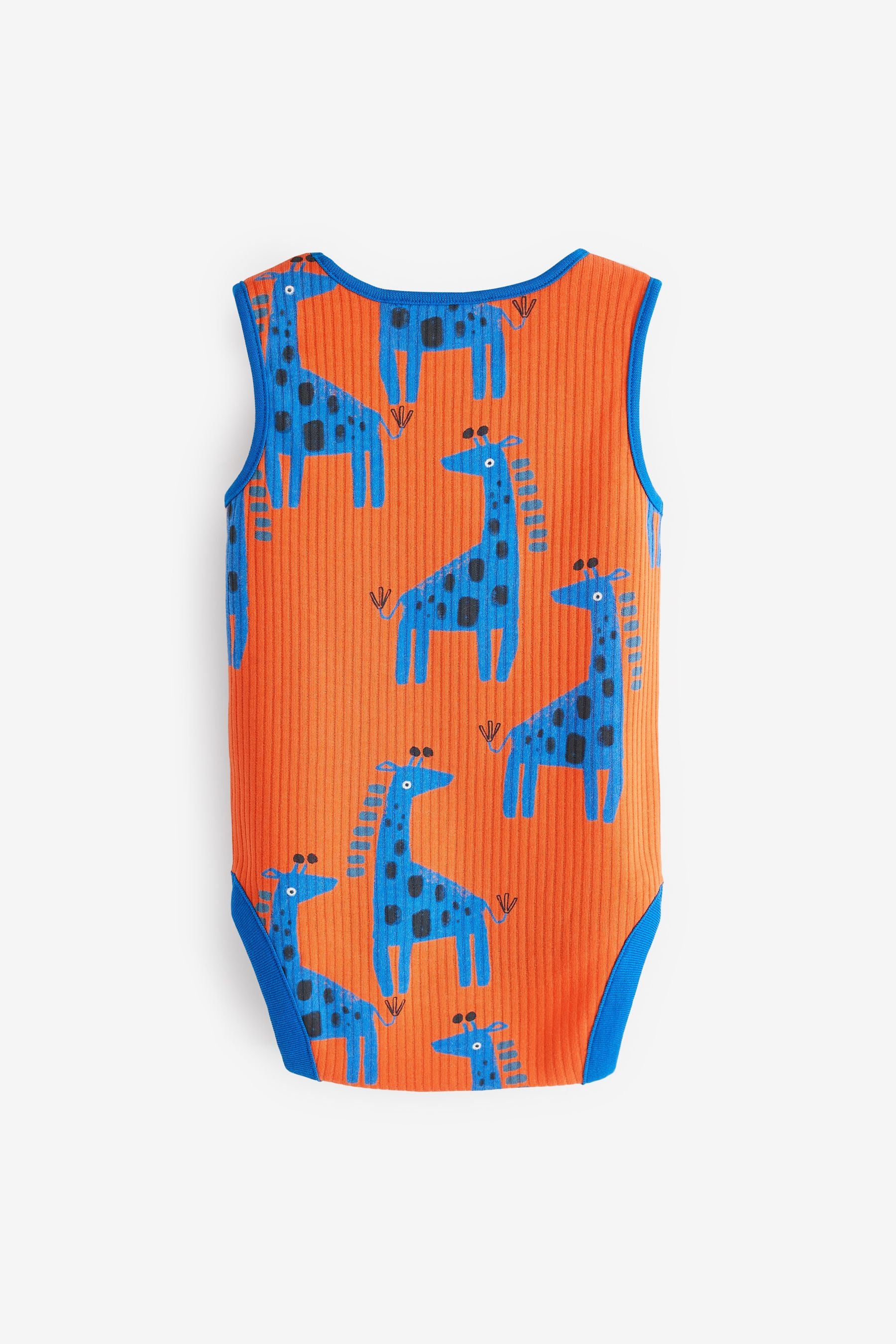 Bright Animal Print Baby 5 Pack Vest Bodysuits (0mths-3yrs)