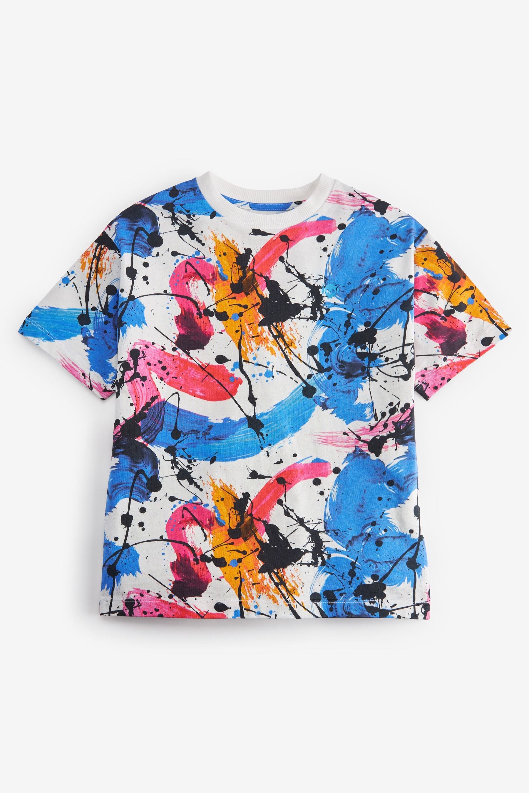 Blue/Pink Paint Splat T-Shirt (3-16yrs)