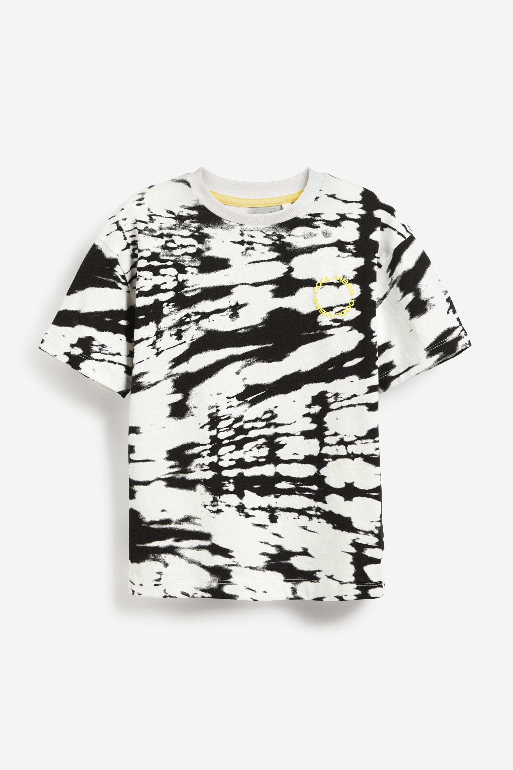 Black/White Tie Dye T-Shirt (3-16yrs)