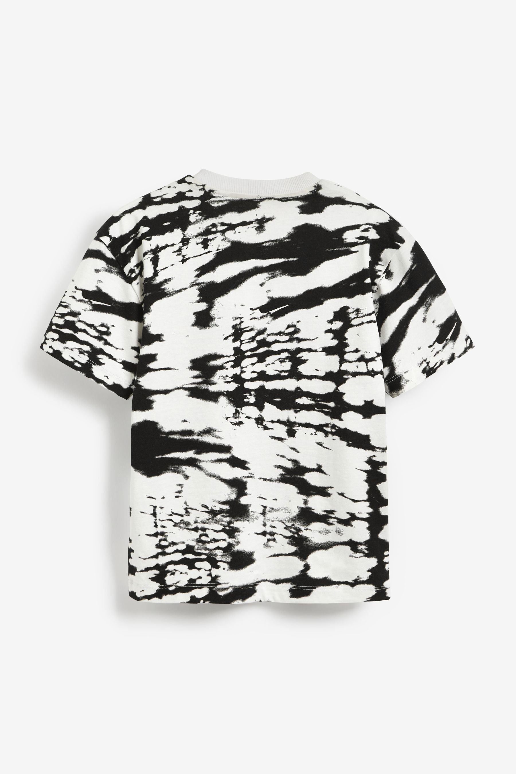 Black/White Tie Dye T-Shirt (3-16yrs)