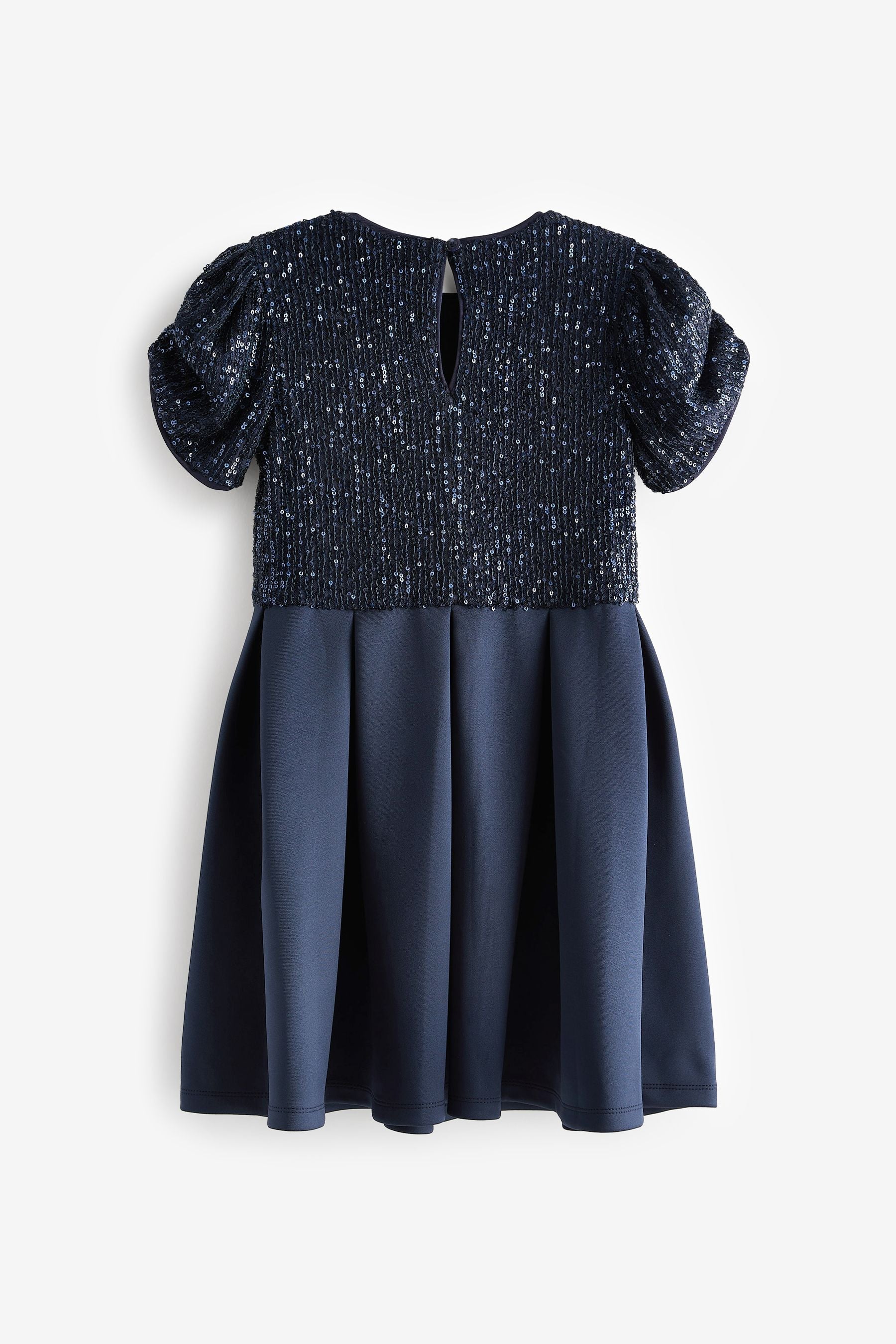 Navy Blue Scuba Occassion Dress (1.5-16yrs)