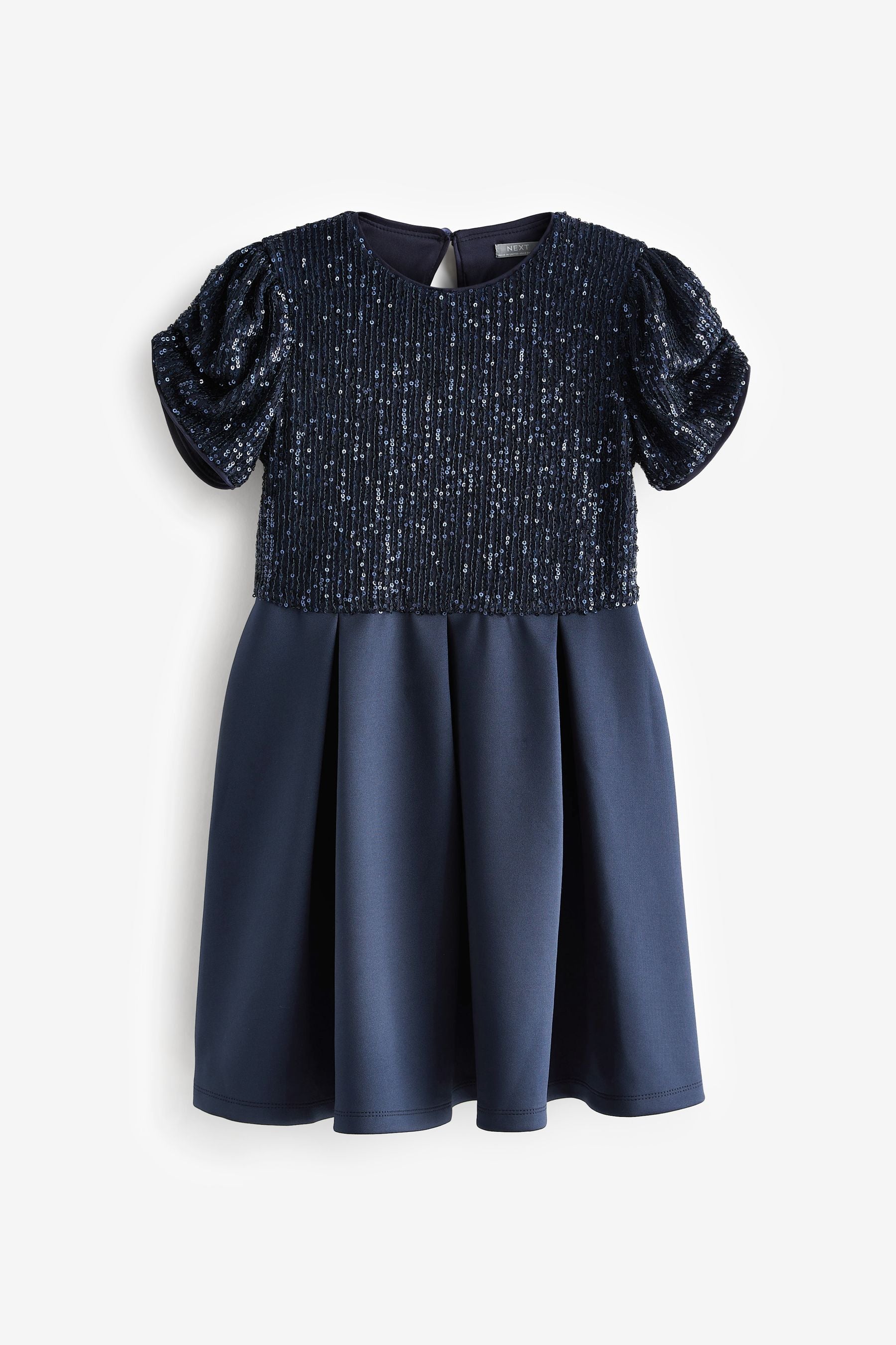 Navy Blue Scuba Occassion Dress (1.5-16yrs)