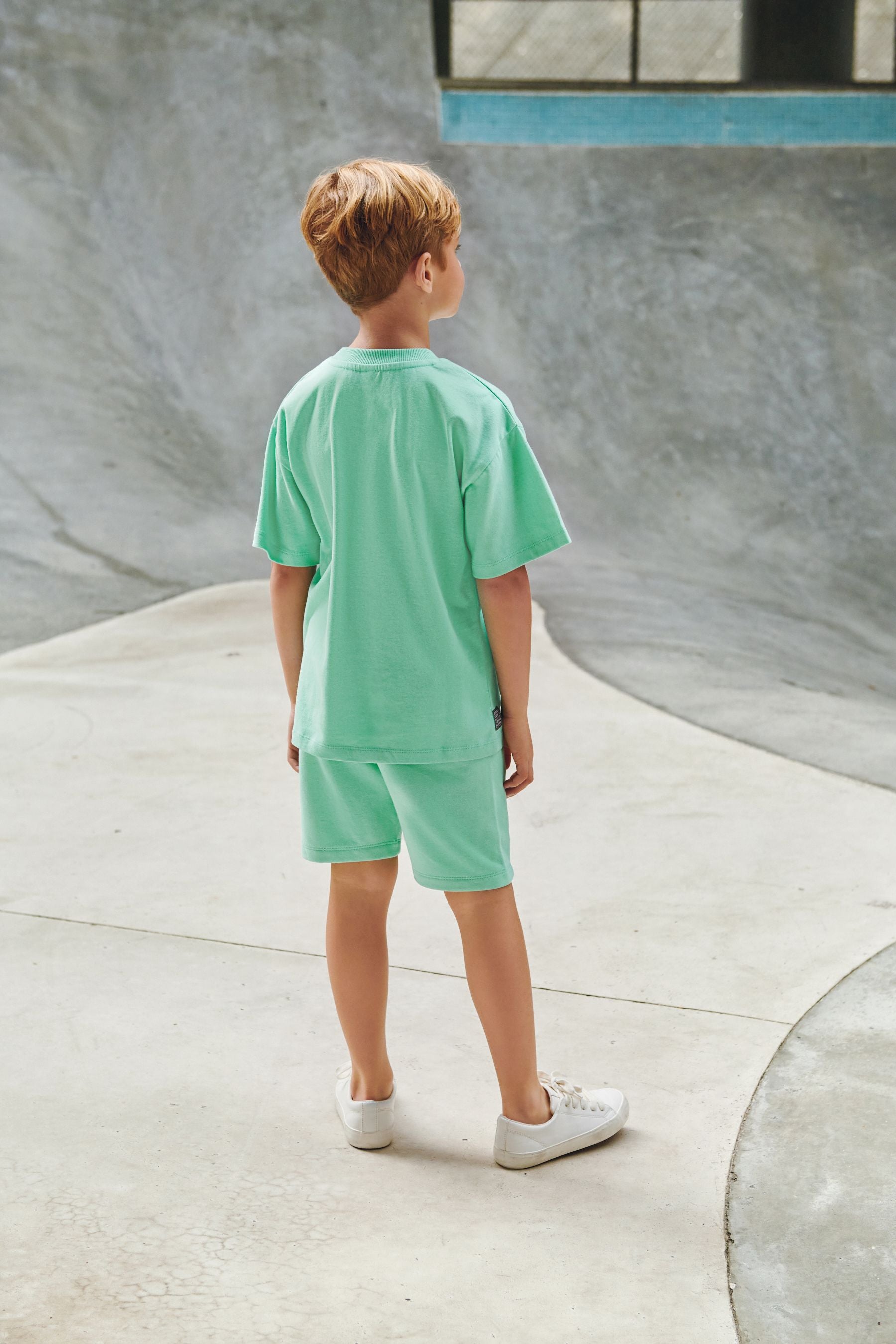 Mint Green T-Shirt And Shorts Set (3-16yrs)