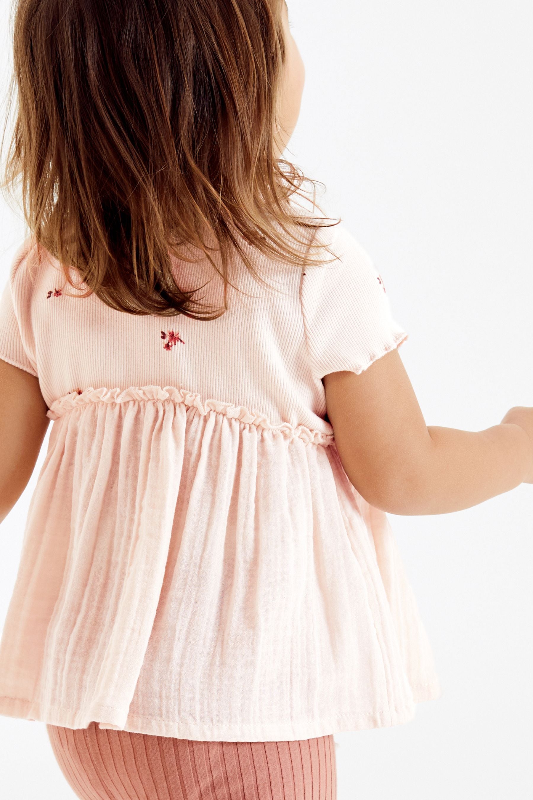 Pale Pink Ditsy Blouse (3mths-7yrs)