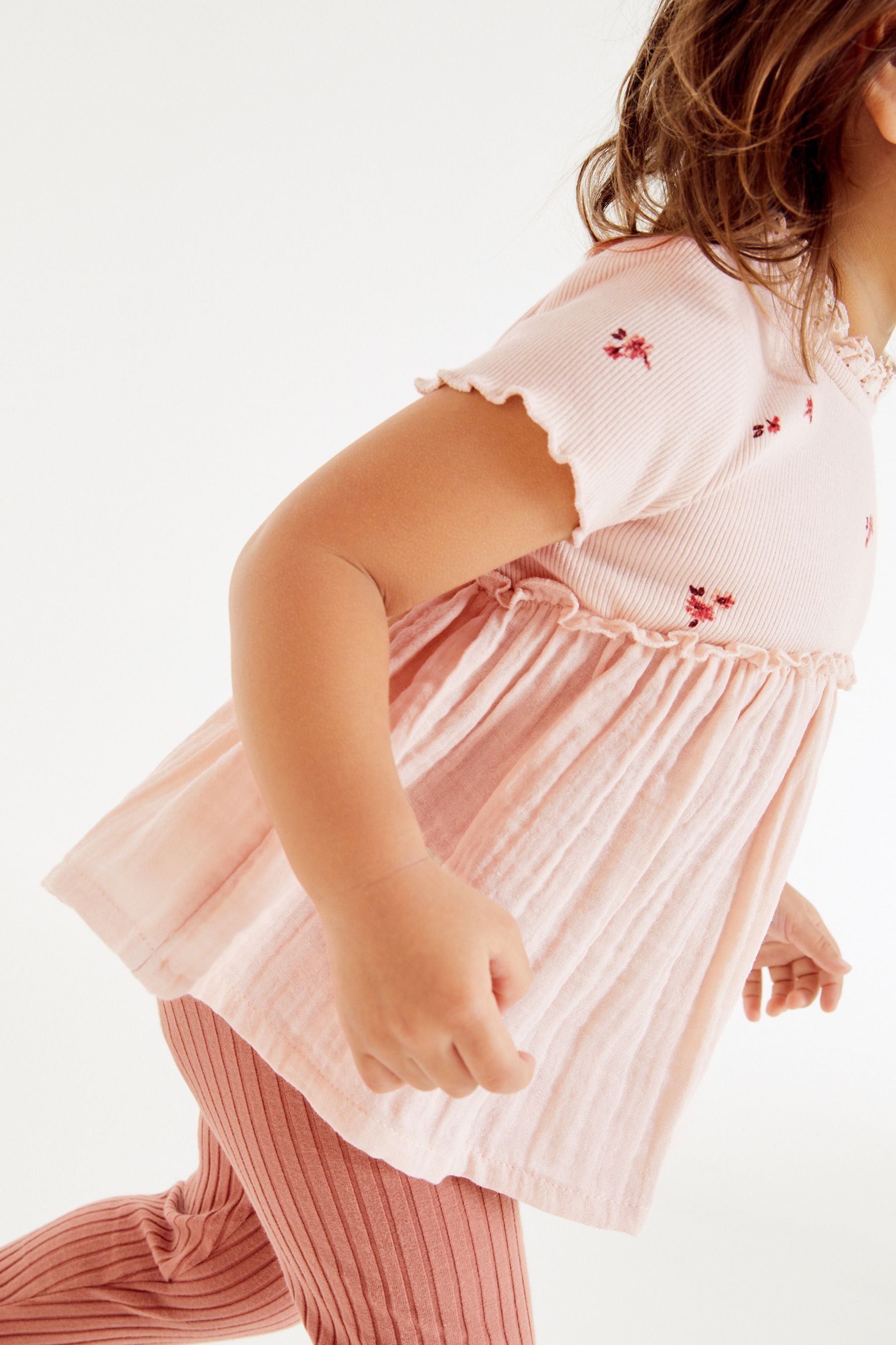 Pale Pink Ditsy Blouse (3mths-7yrs)