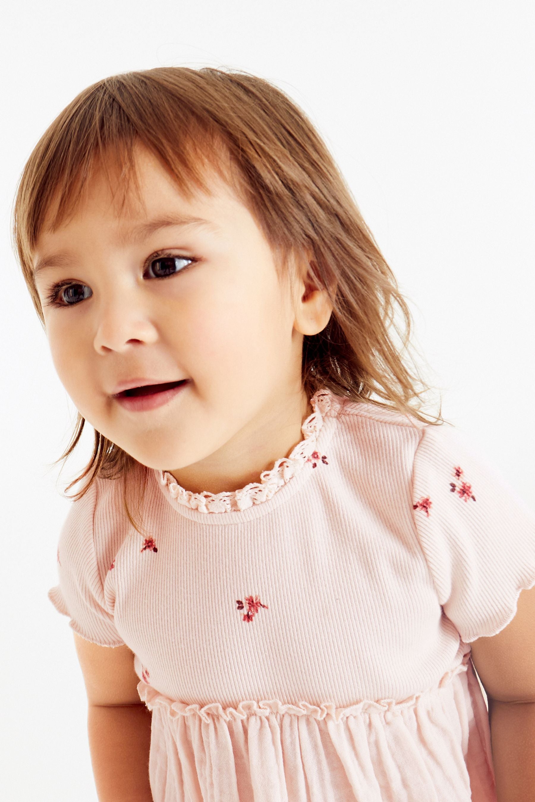 Pale Pink Ditsy Blouse (3mths-7yrs)