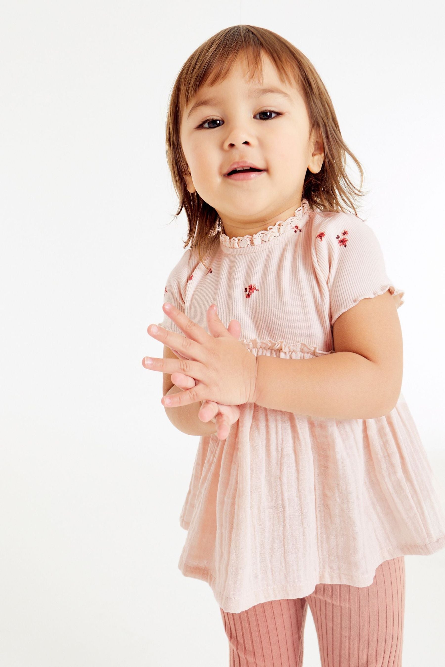 Pale Pink Ditsy Blouse (3mths-7yrs)