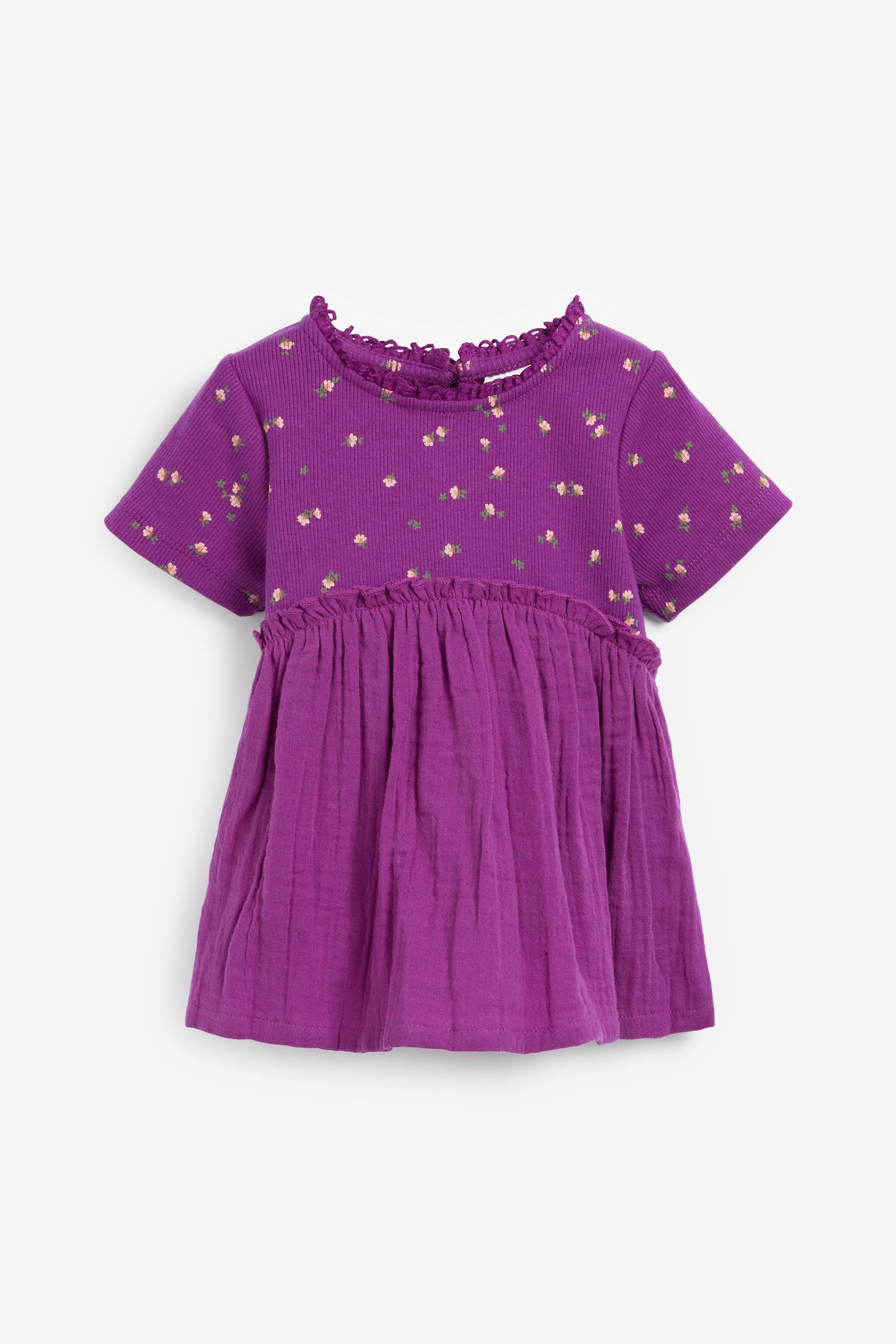 Purple Ditsy Blouse (3mths-7yrs)