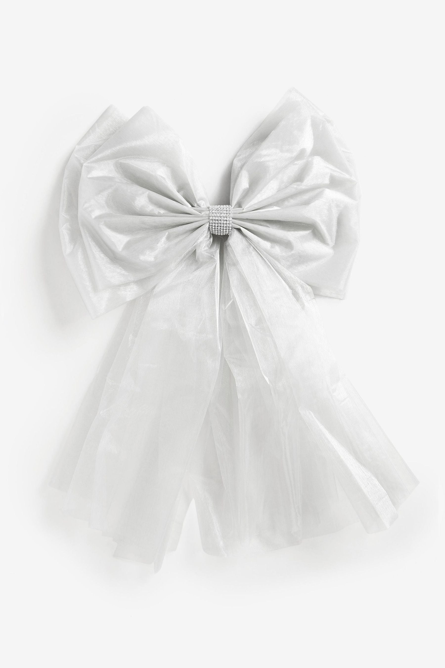 Silver Celebration Party Door Bow