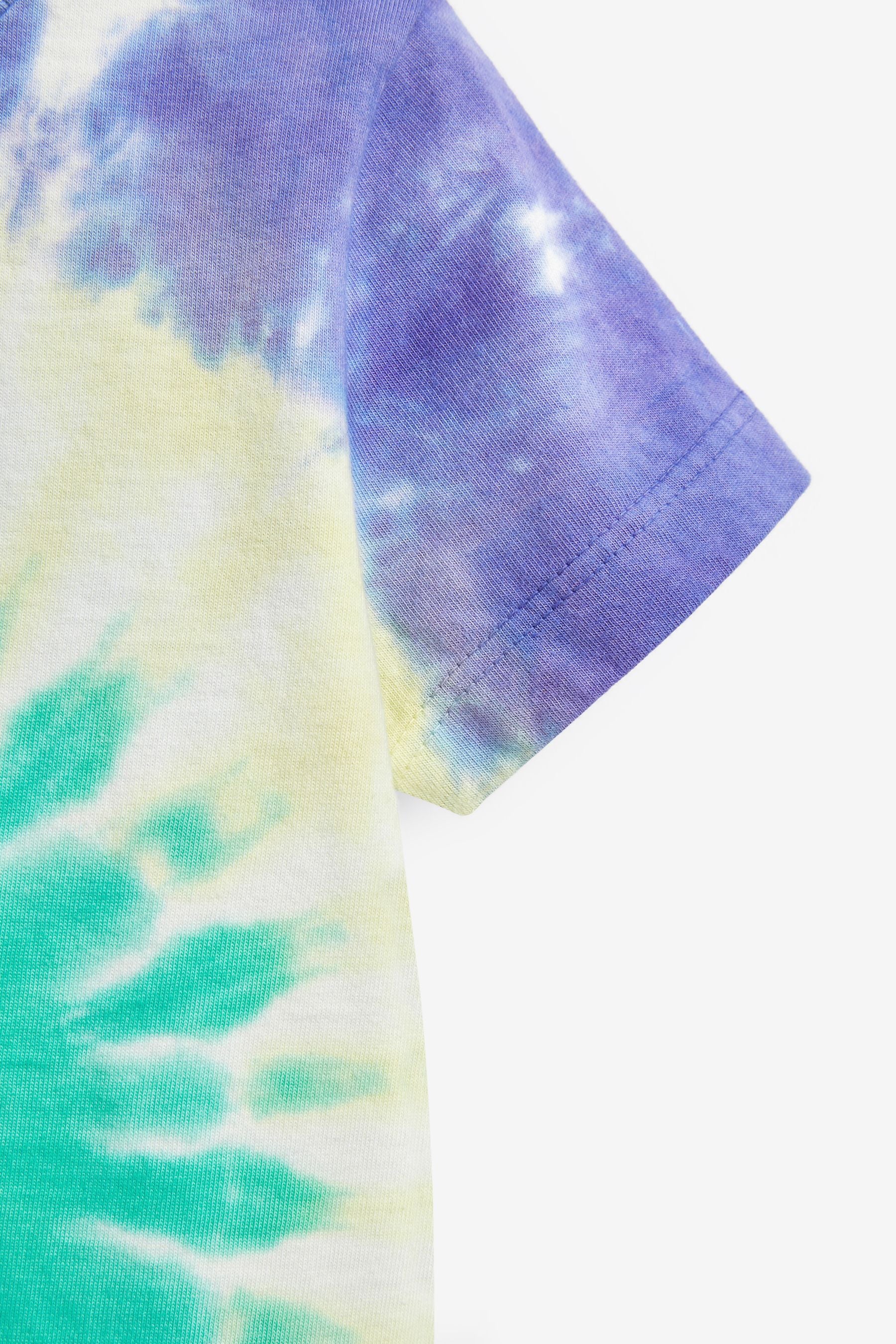 Purple/Green Tie Dye Short Sleeve T-Shirt (3mths-7yrs)