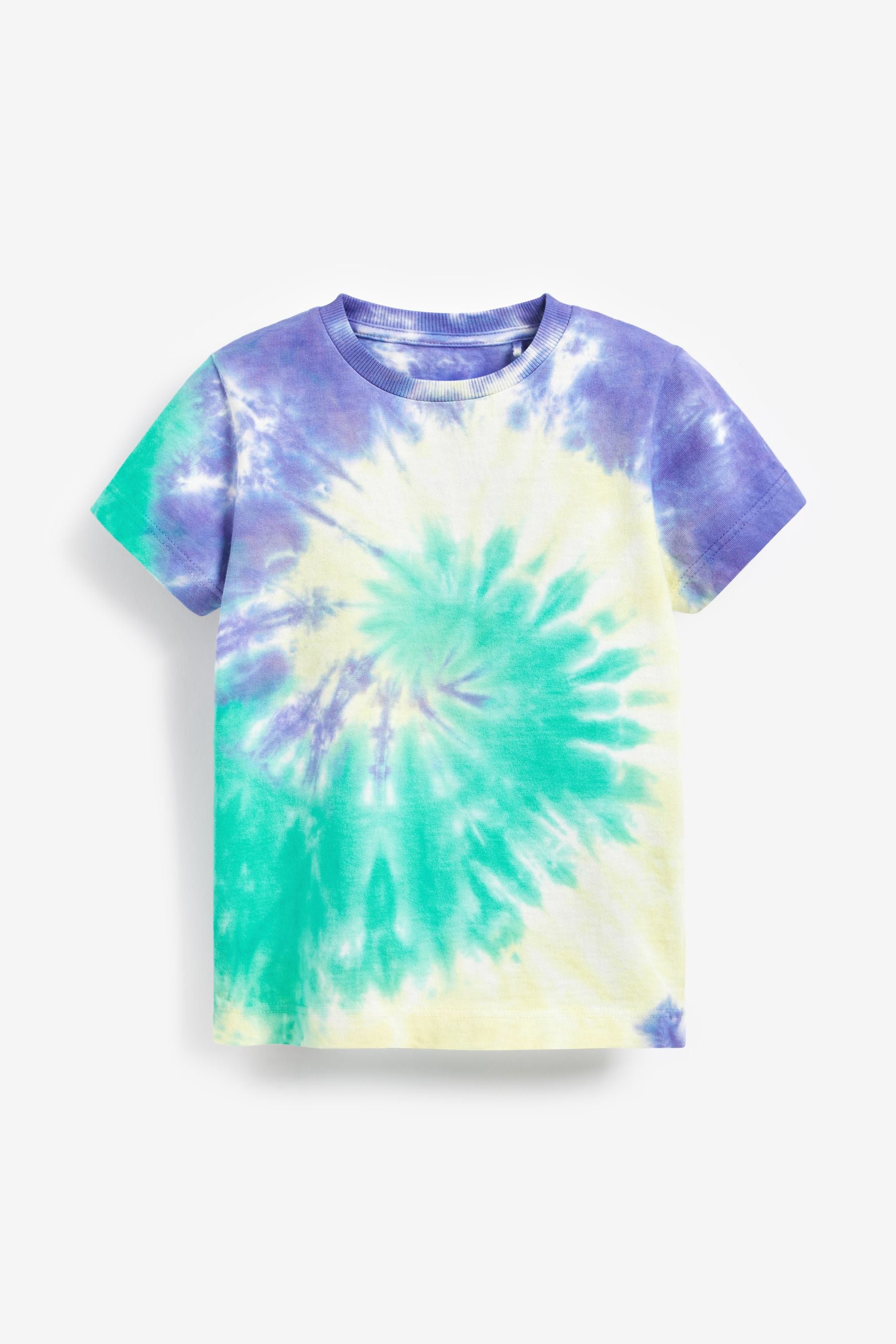 Purple/Green Tie Dye Short Sleeve T-Shirt (3mths-7yrs)