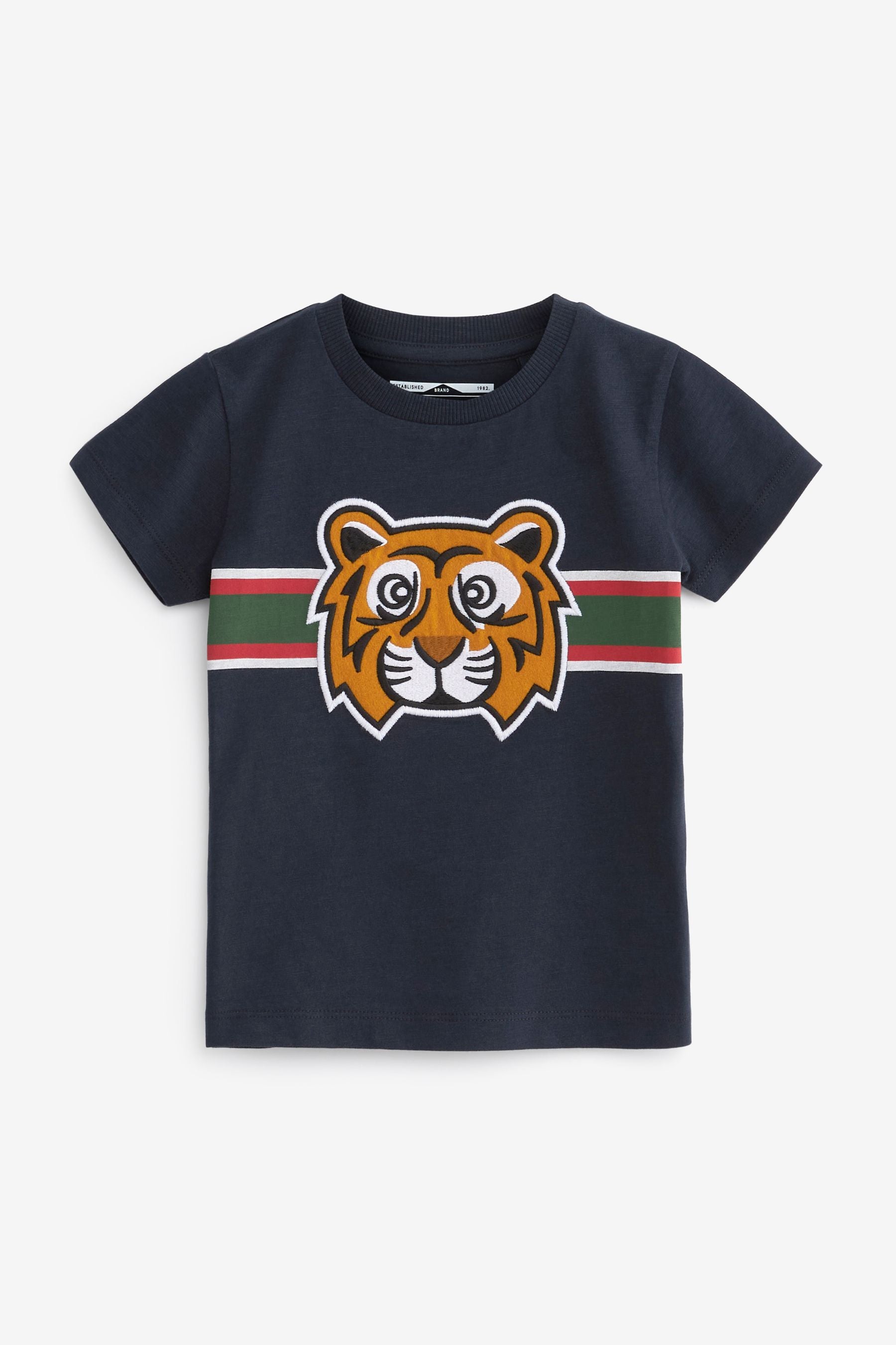 Black/Green Stripe Tiger 3 Pack T-Shirts (3mths-7yrs)