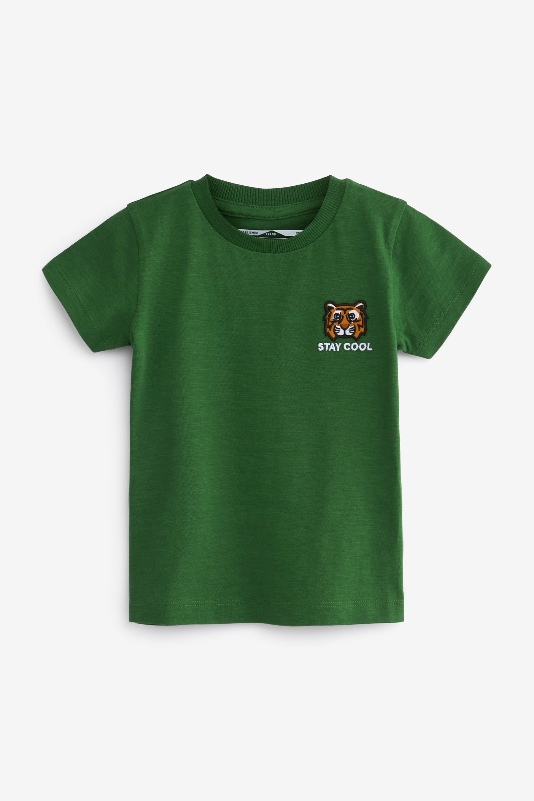 Black/Green Stripe Tiger 3 Pack T-Shirts (3mths-7yrs)