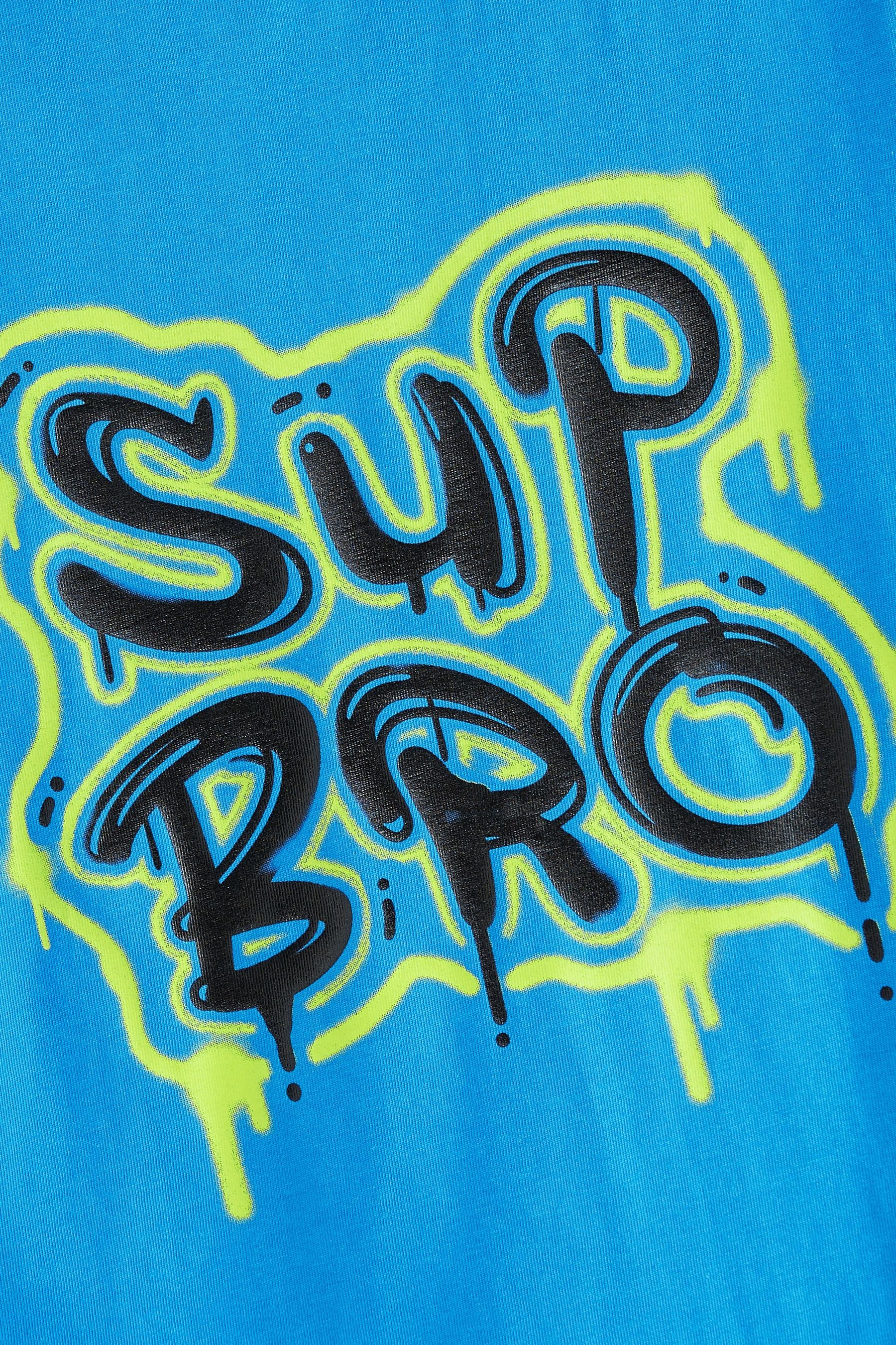 Blue Sup Bro Short Sleeve Graphic T-Shirt (3-16yrs)