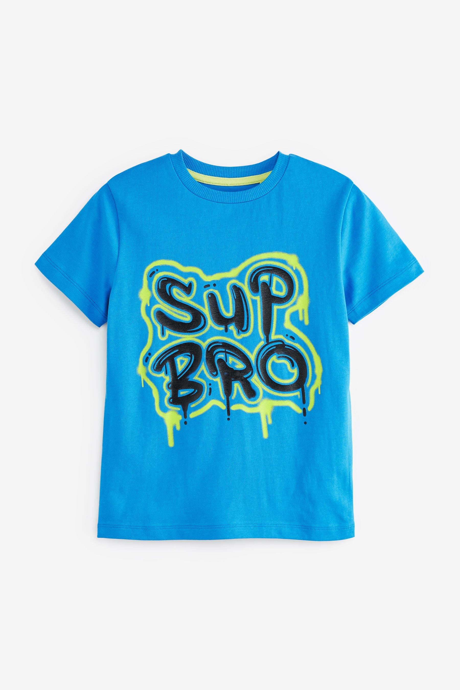 Blue Sup Bro Short Sleeve Graphic T-Shirt (3-16yrs)