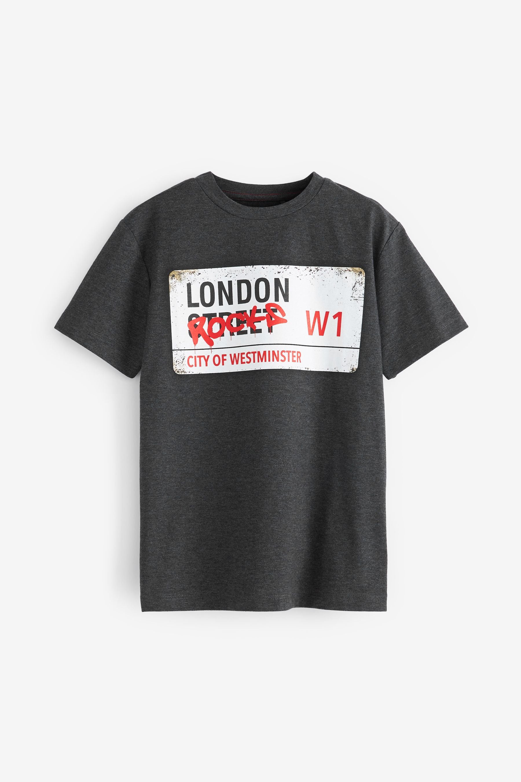 Charcoal Grey London Jubilee Short Sleeve Graphic T-Shirt (3-16yrs)