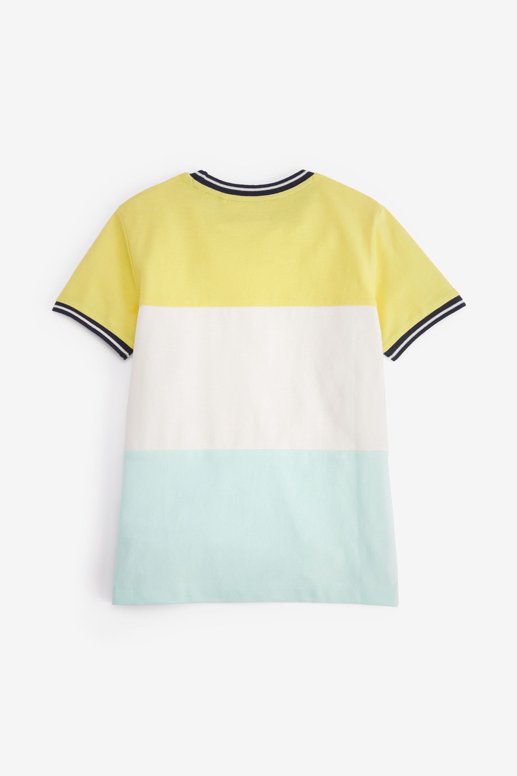 Yellow/Blue Short Sleeve Colourblock T-Shirt (3-16yrs)