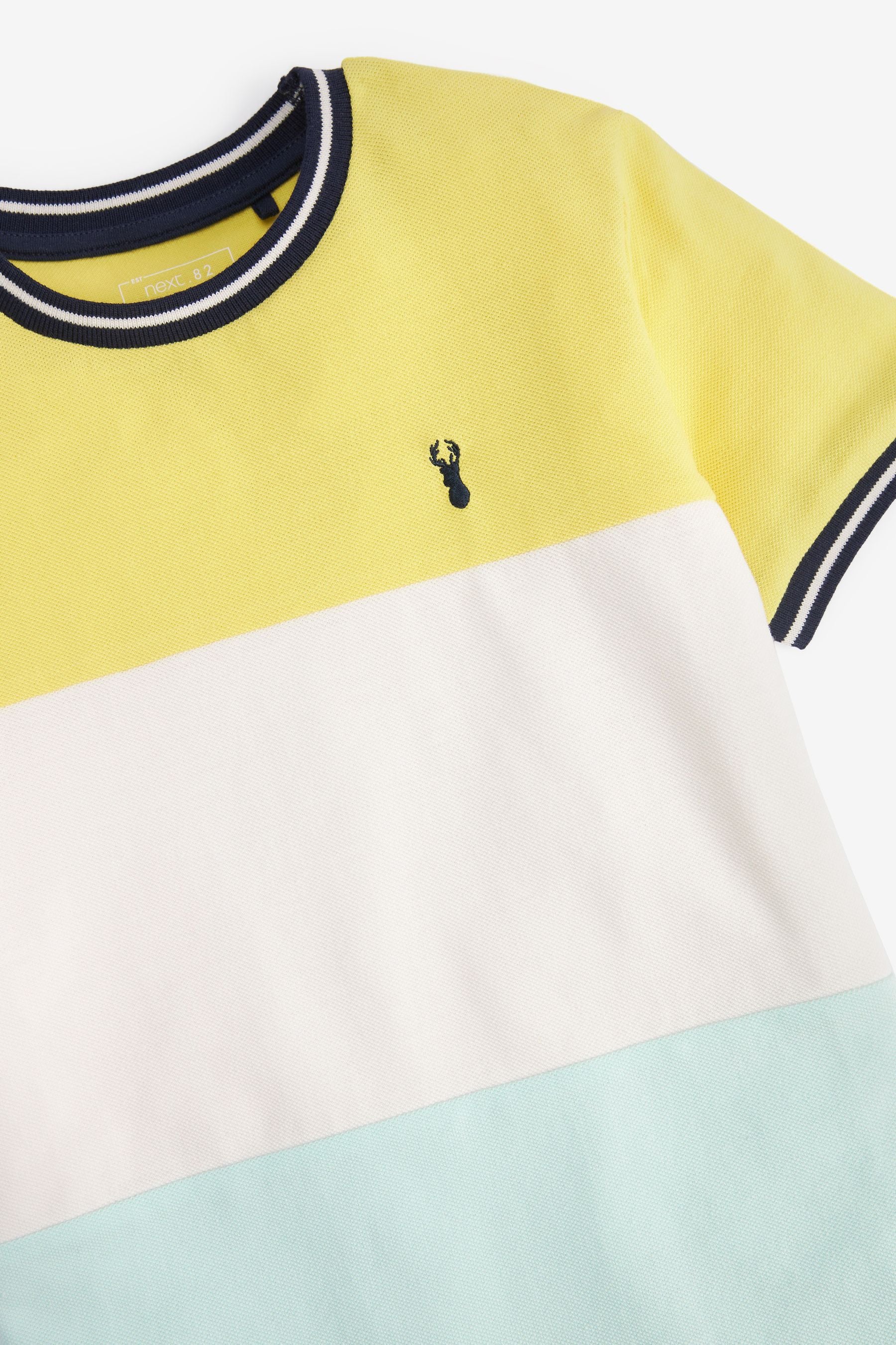 Yellow/Blue Short Sleeve Colourblock T-Shirt (3-16yrs)