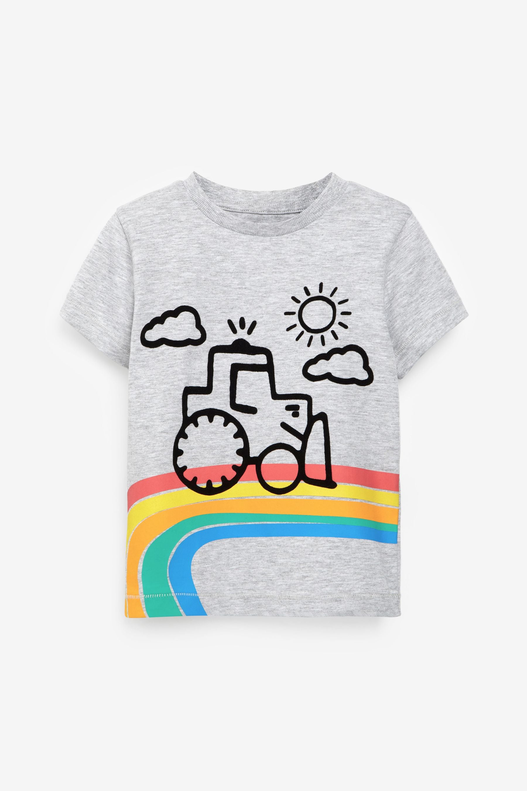 Blue/Grey Rainbow Digger 3 Pack T-Shirts (3mths-7yrs)