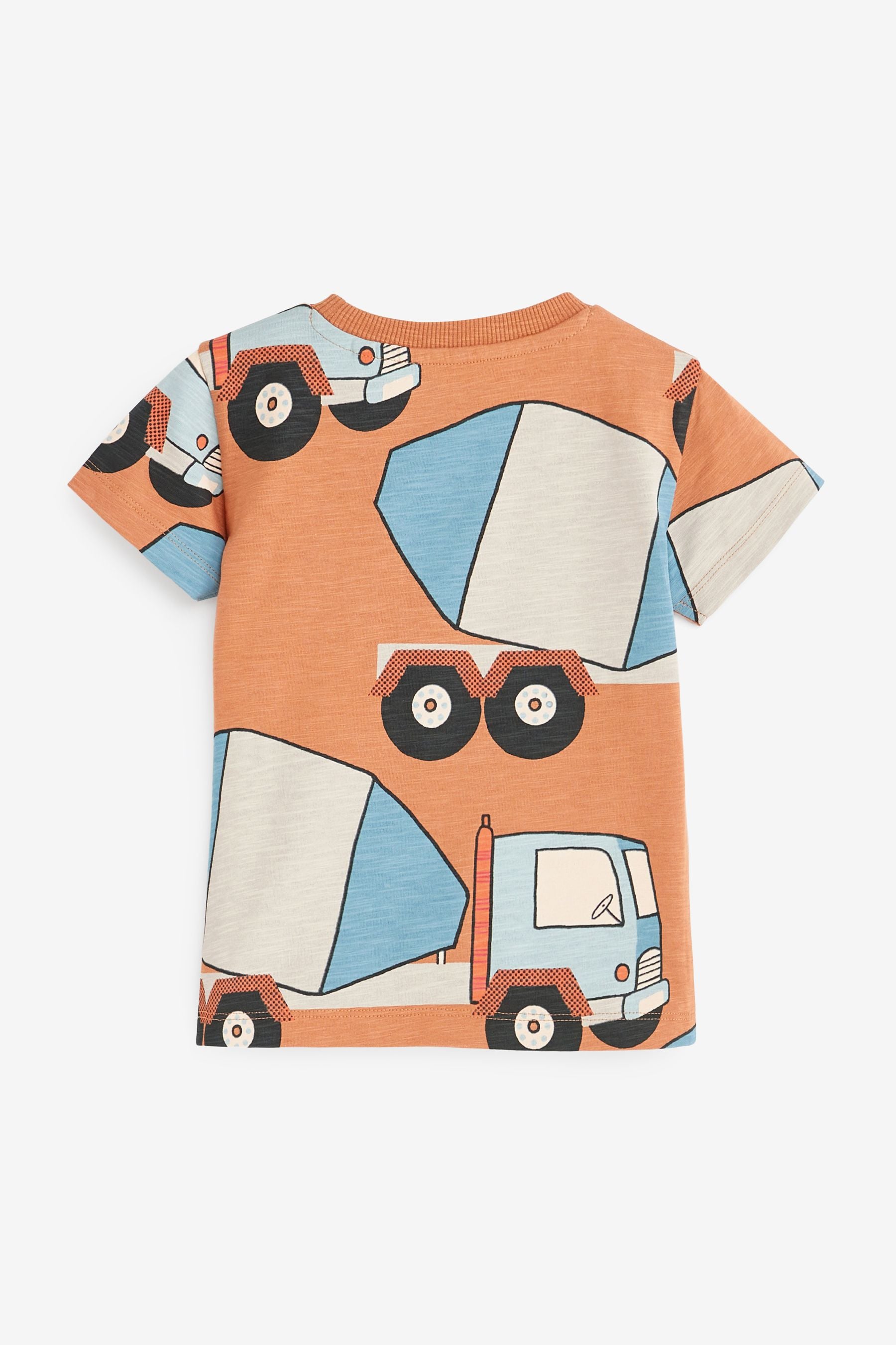 Rust Brown Truck All-Over Printed T-Shirt (3mths-7yrs)