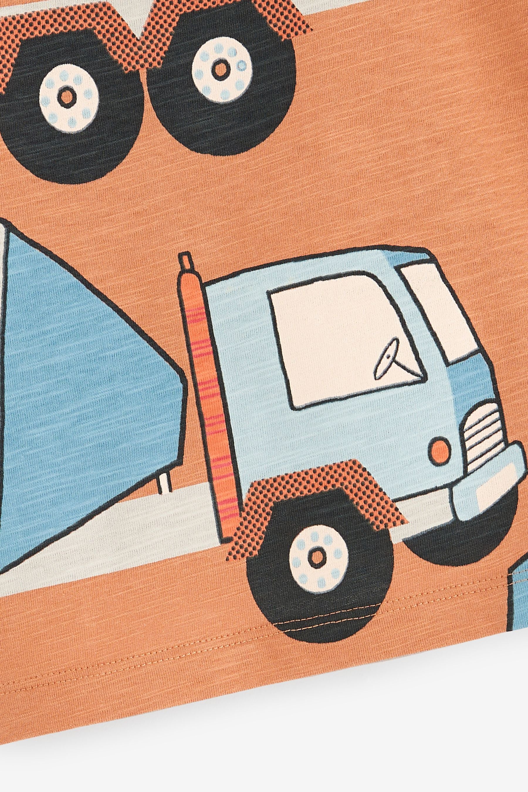 Rust Brown Truck All-Over Printed T-Shirt (3mths-7yrs)