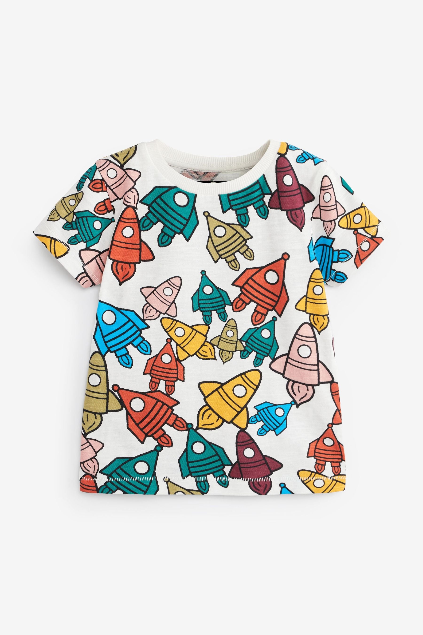 White Rocket All-Over Printed T-Shirt (3mths-7yrs)