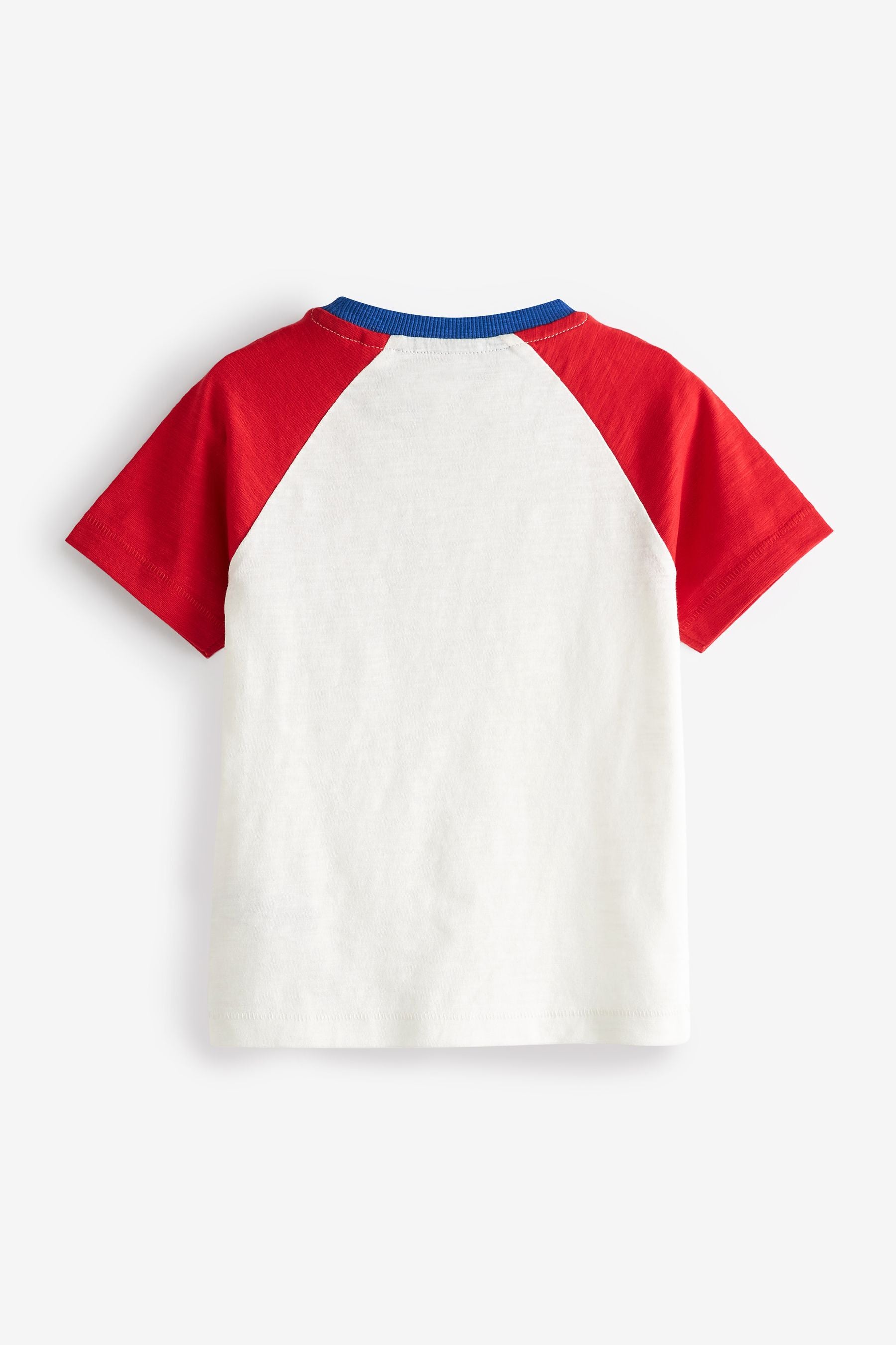 White/Red Fire Engine Pocket T-Shirt (3mths-7yrs)