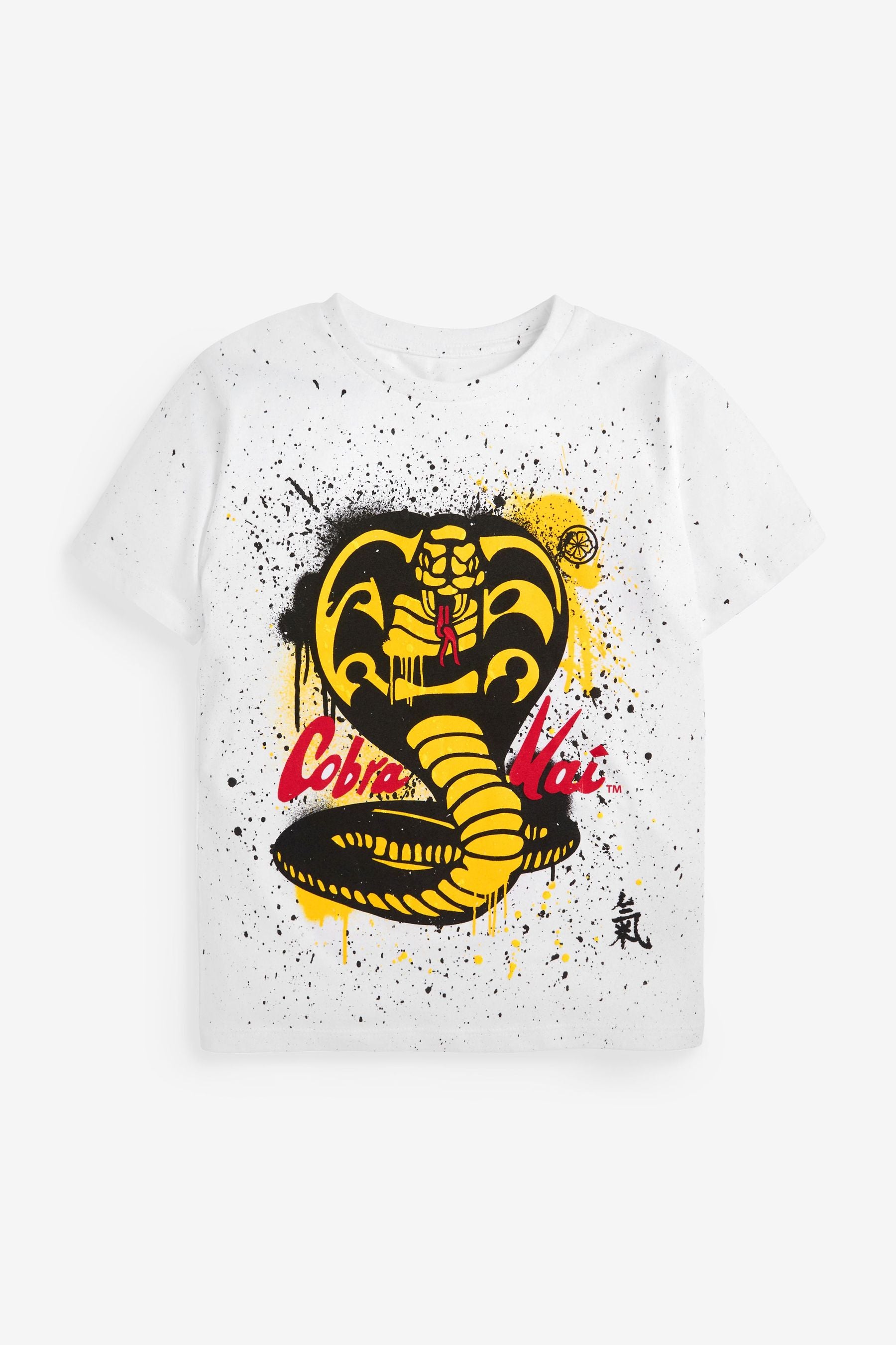 White Cobra Kai License T-Shirt (3-16yrs)