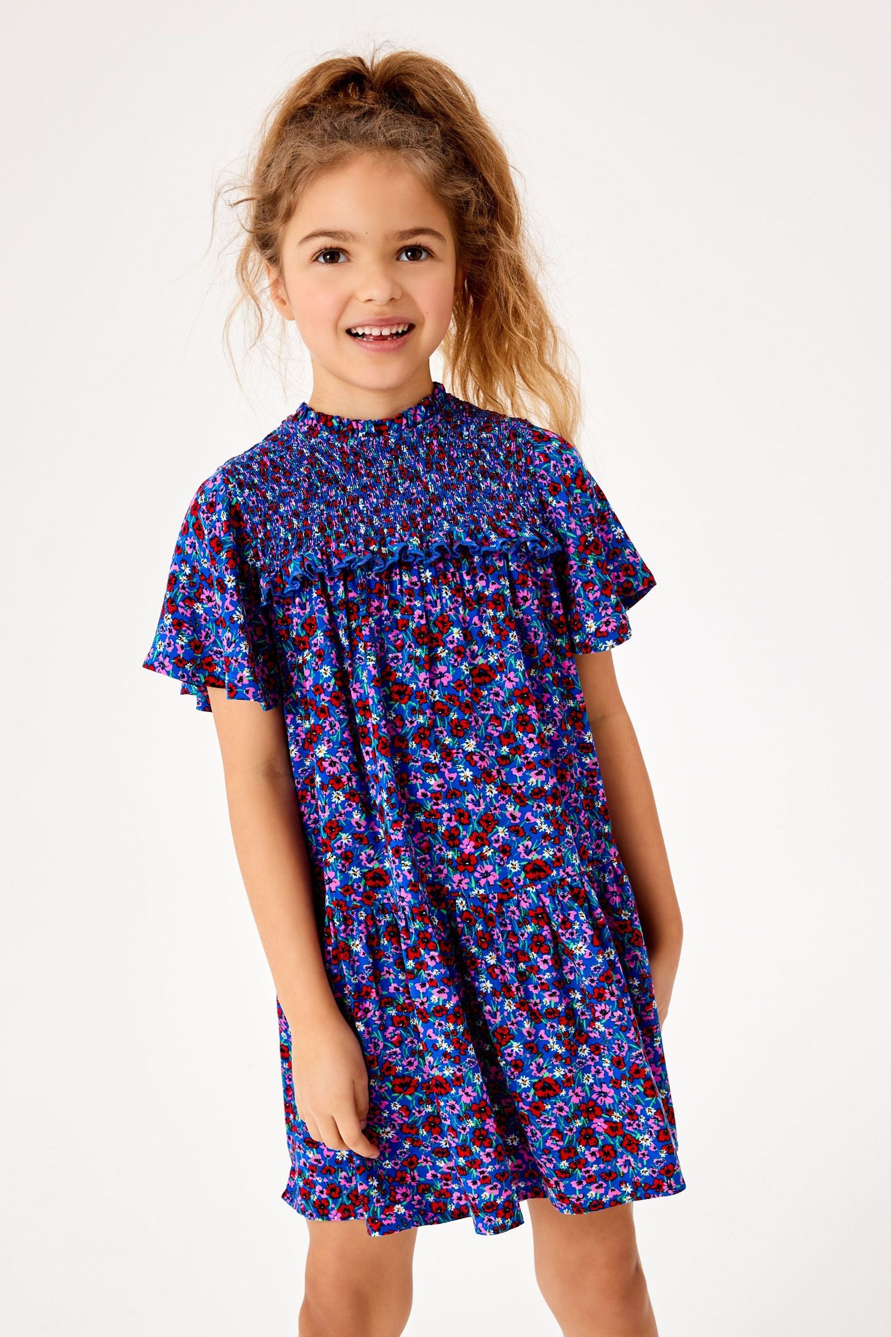 Blue Angel Sleeve Dress (3-16yrs)