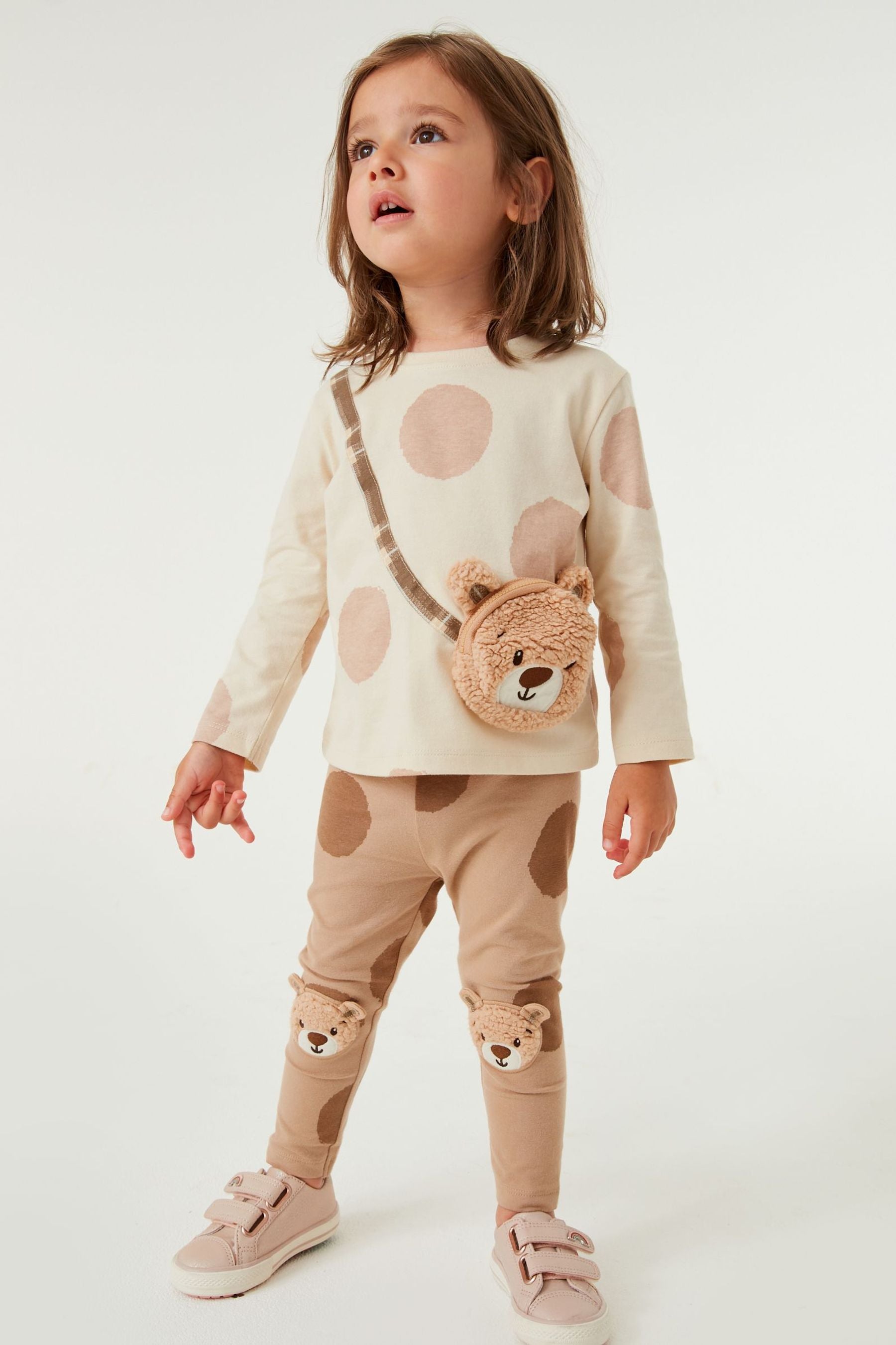 Brown Bear Long Sleeve Bag T-Shirt (3mths-7yrs)