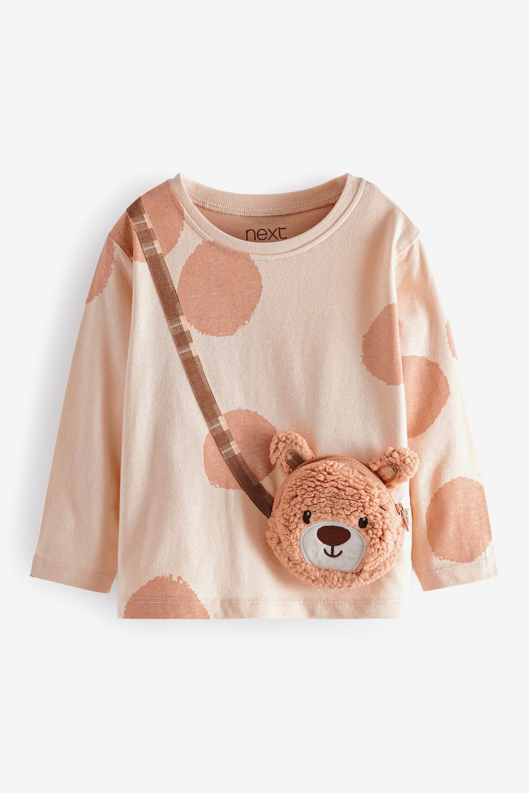 Brown Bear Long Sleeve Bag T-Shirt (3mths-7yrs)